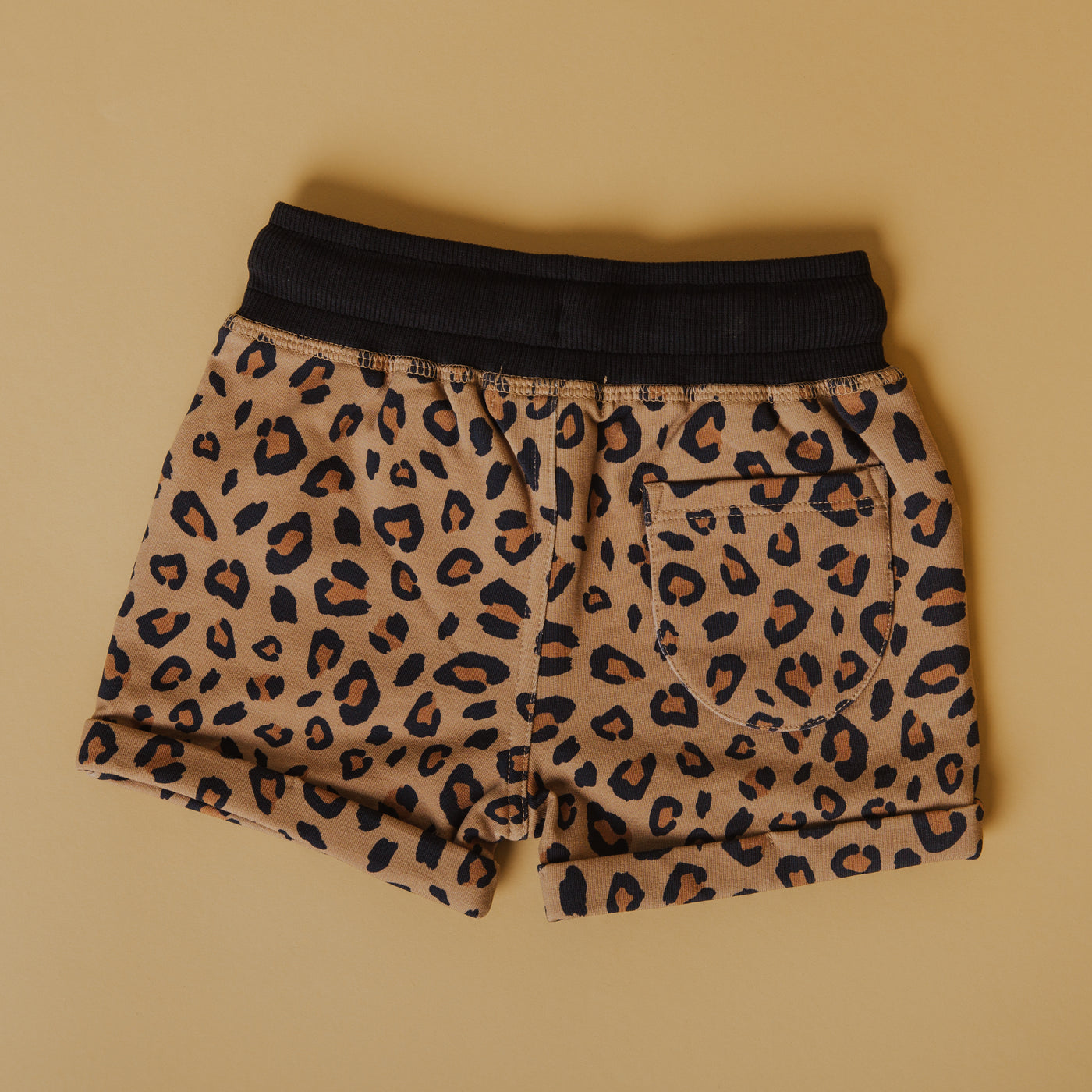 Rolled Hem Shorts - Leopard