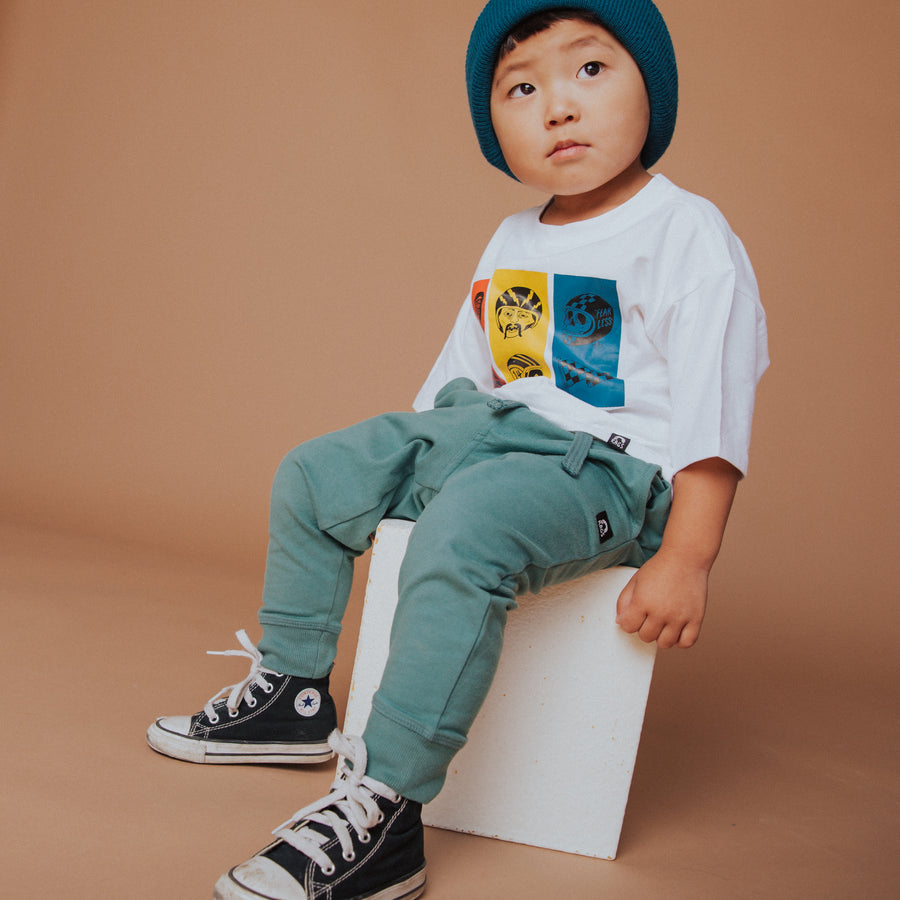 Relaxed Fit Kids Joggers - 'Silver Pine'
