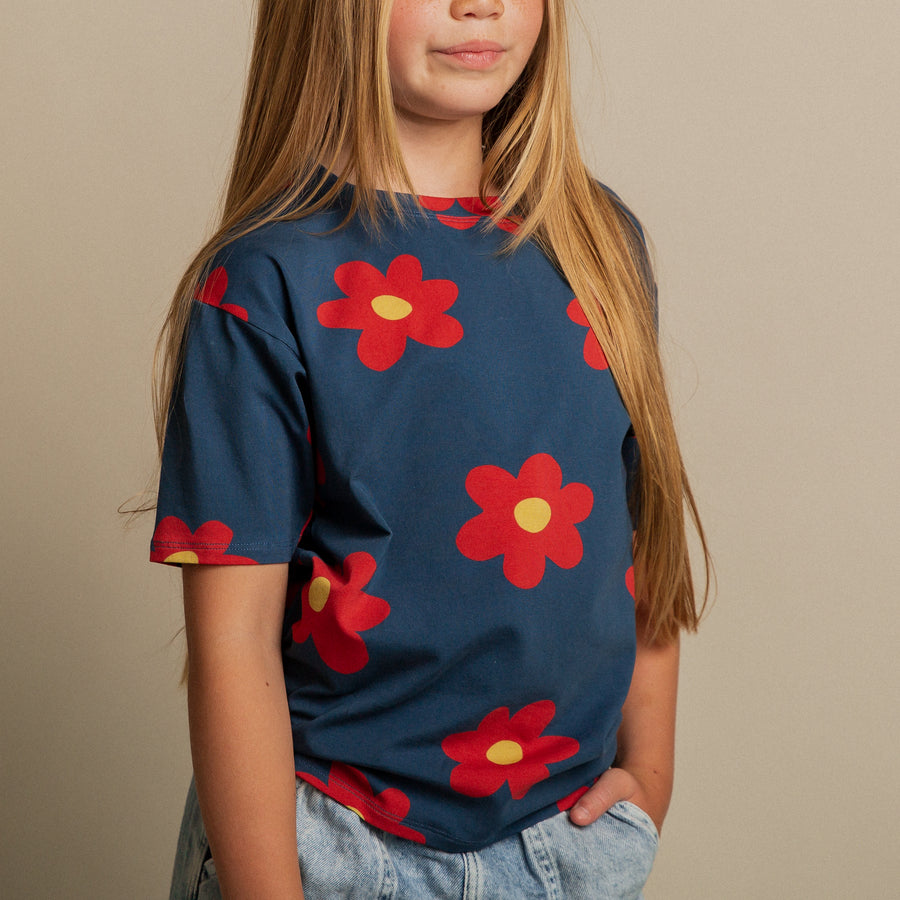 Drop Shoulder Tee - Big Floral