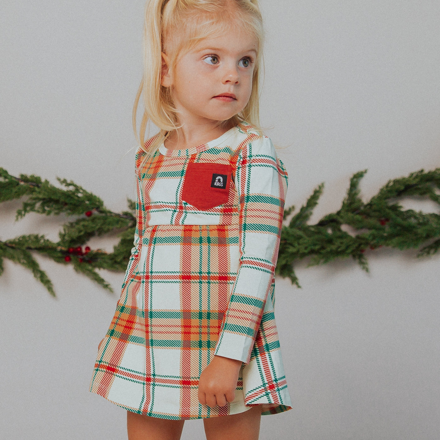 Long Sleeve Dress - Holiday Plaid