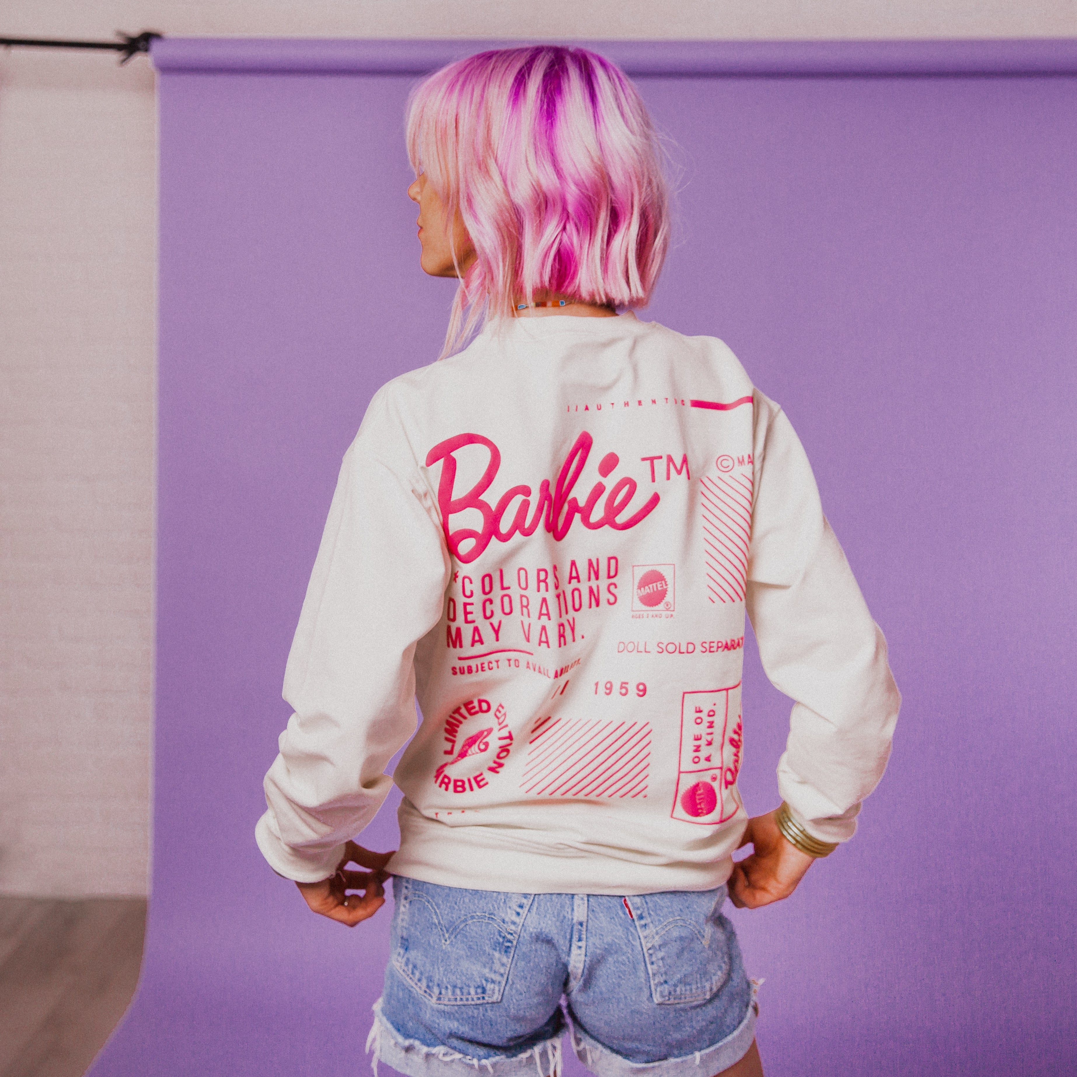 ***PREORDER*** Adult Unisex Sweatshirt Boxy Fit - Barbie PREORDER - Mattel Barbie Collection by RAGS