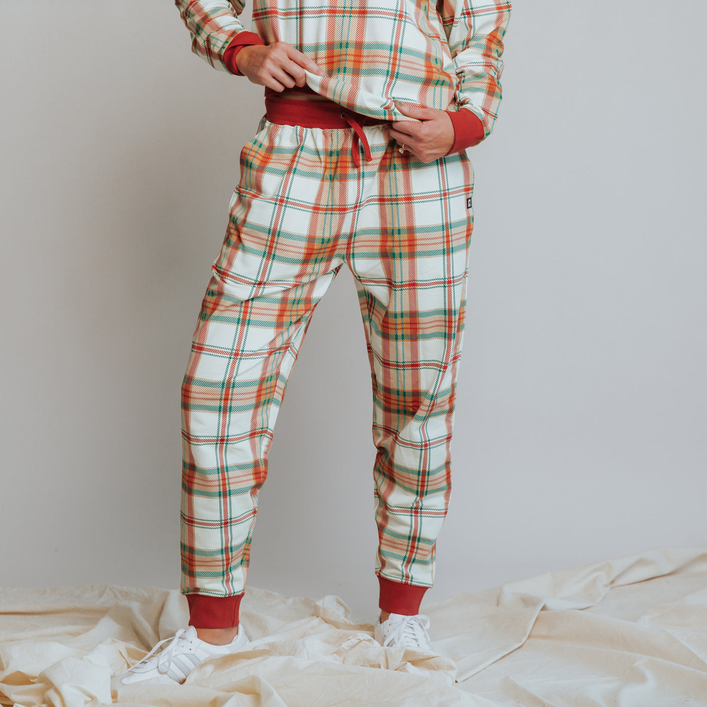 Adult Unisex Joggers - Holiday Plaid