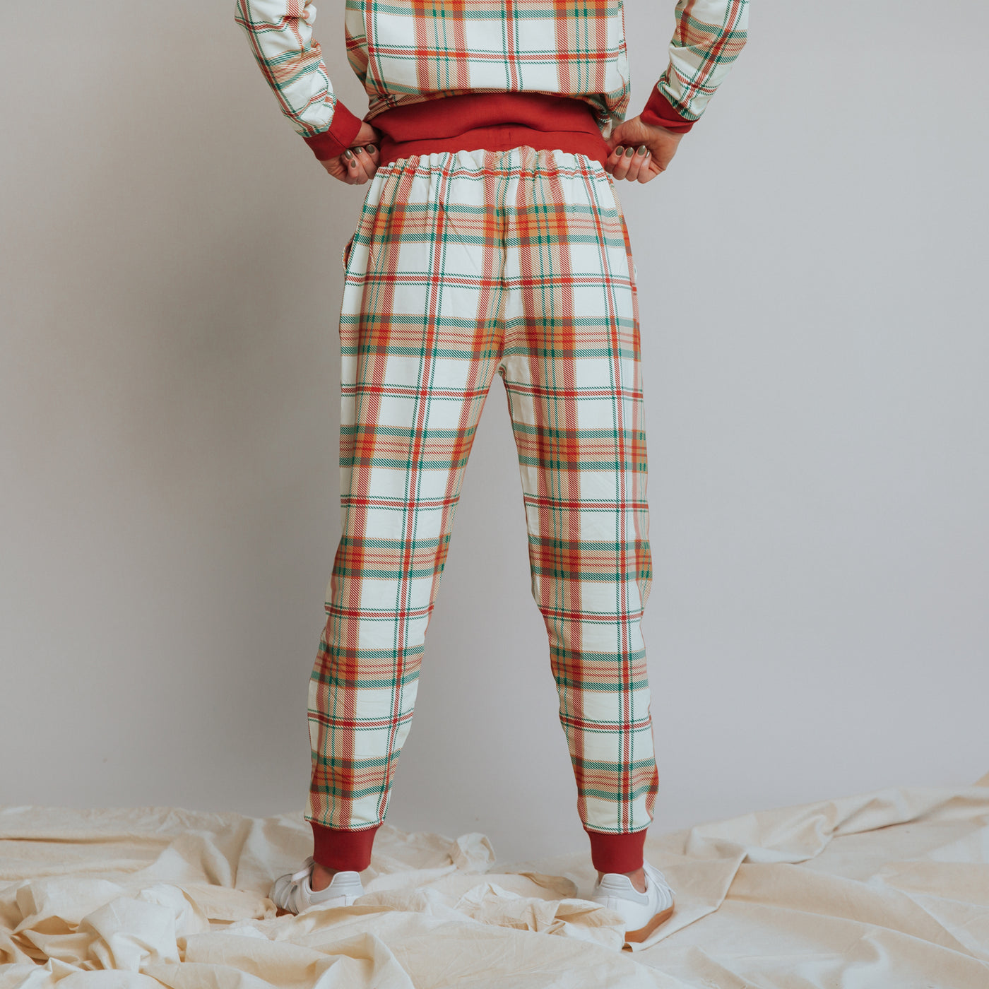 Adult Unisex Joggers - Holiday Plaid