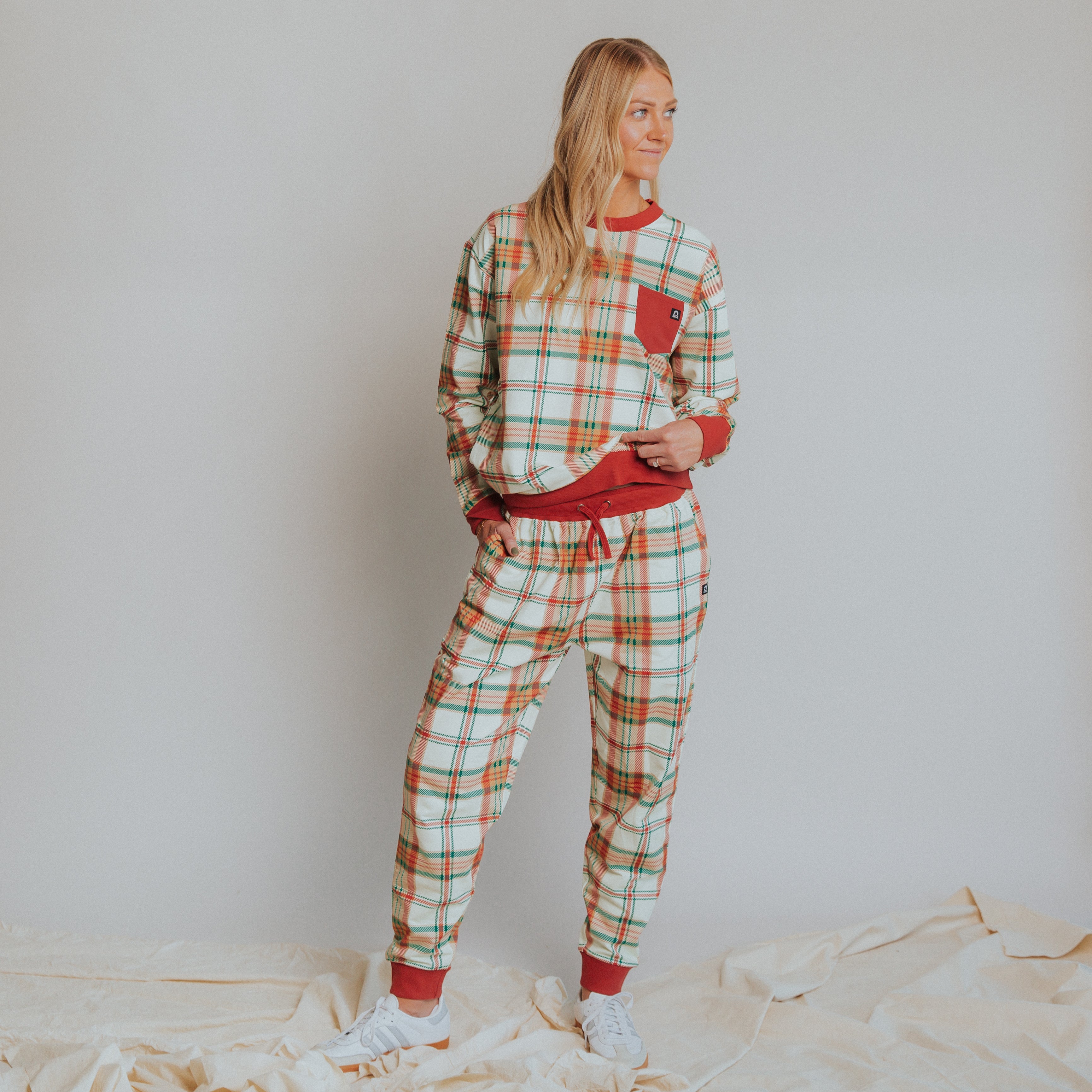 Adult Unisex Joggers - Holiday Plaid