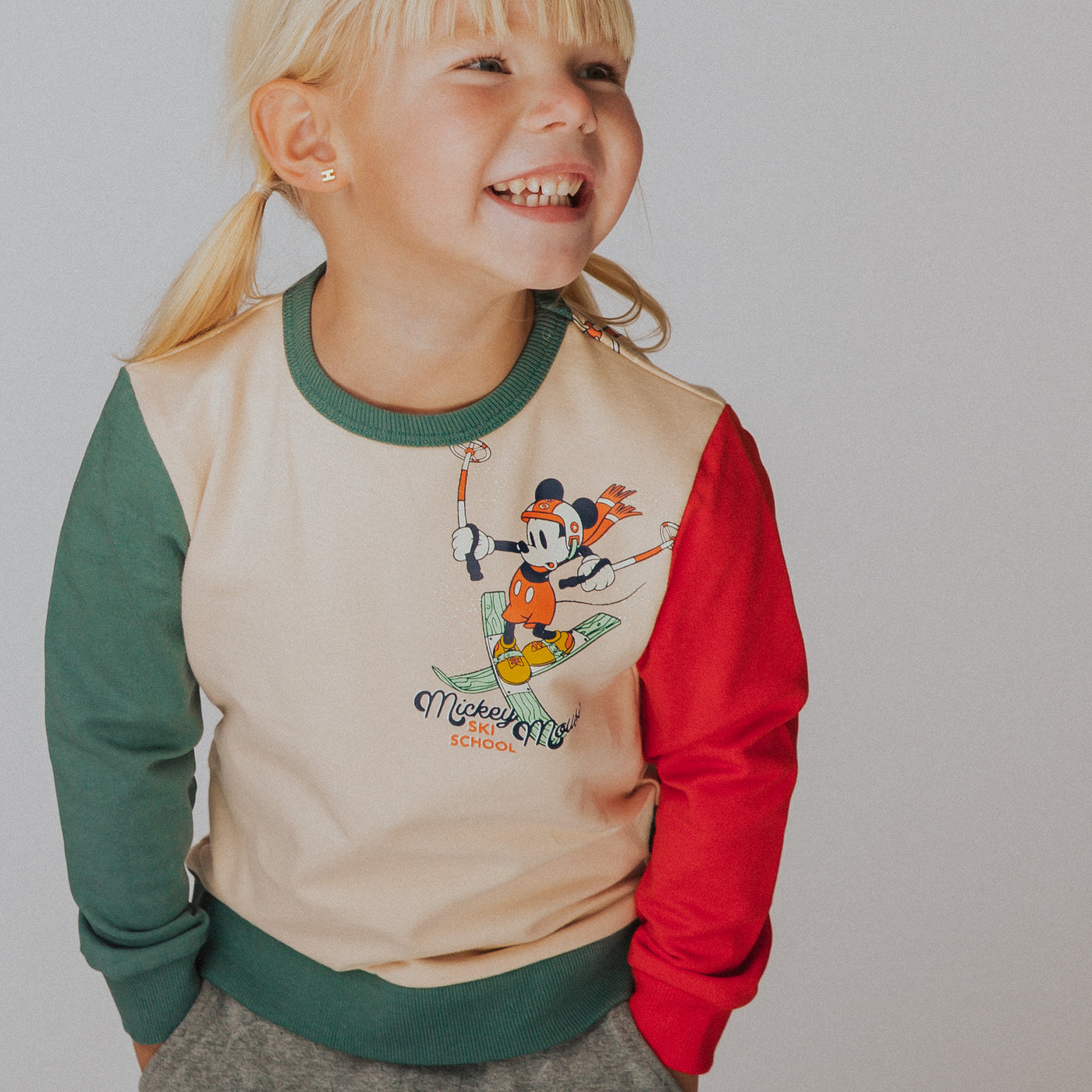 Kids Sweatshirt - 'Skiing Mickey Mouse (FINAL SALE)' - Disney Christmas Collection from RAGS