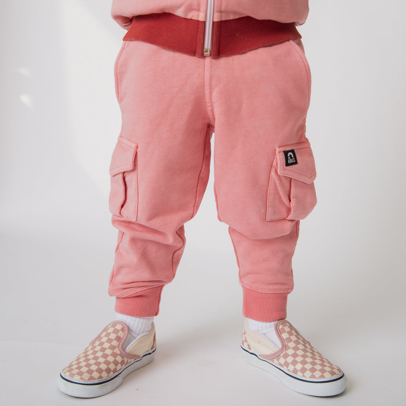 Relaxed Fit Joggers - Washed Pink Denim