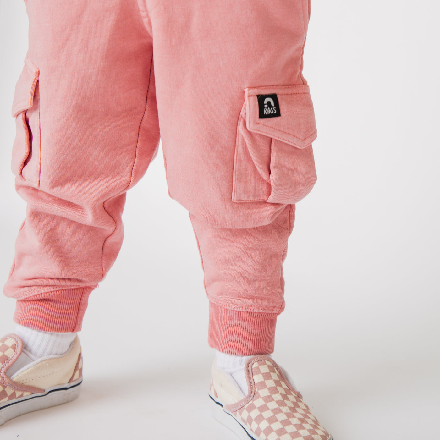 Relaxed Fit Joggers - Washed Pink Denim