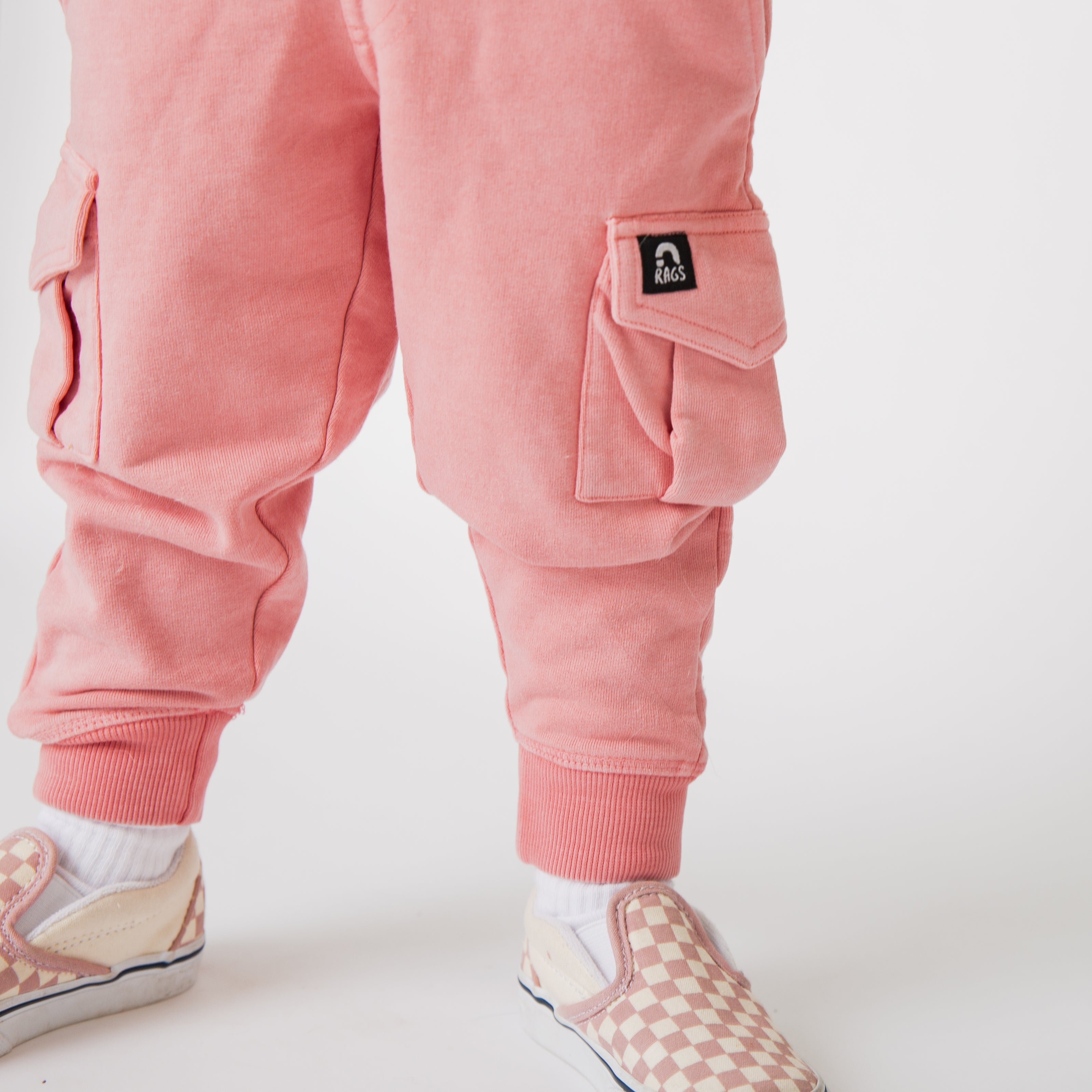 Relaxed Fit Joggers - Washed Pink Denim