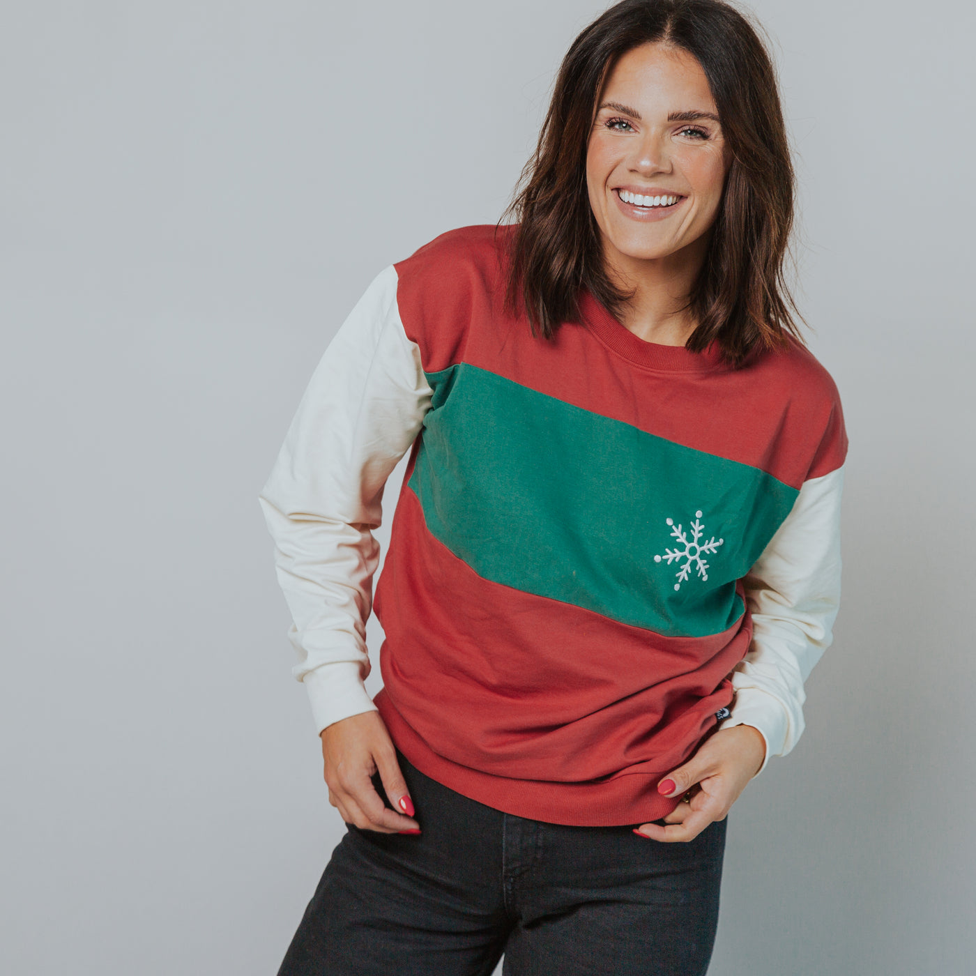 Adult Unisex Crewneck - Holiday Color Block