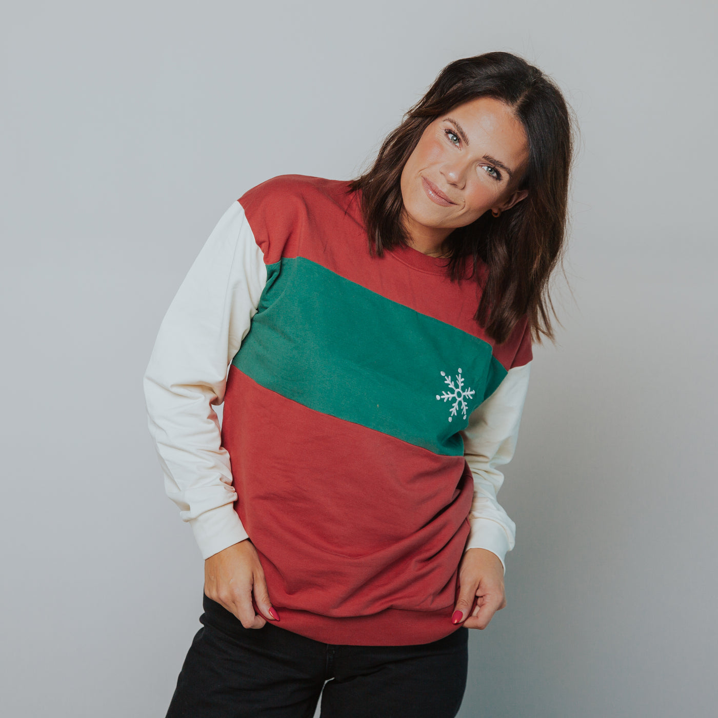 Adult Unisex Crewneck - Holiday Color Block