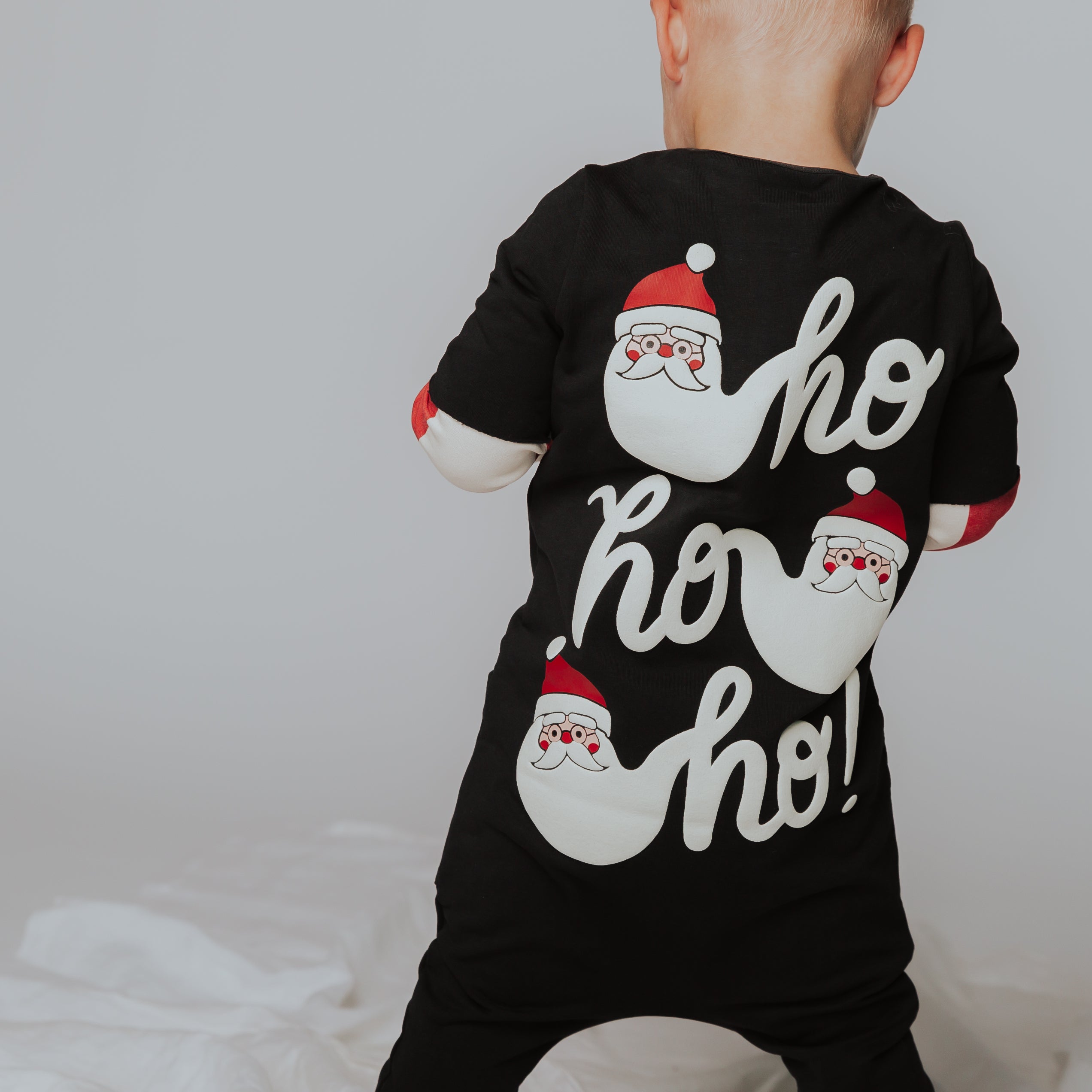 Rag Romper - 'Ho Ho Ho' Holiday Check