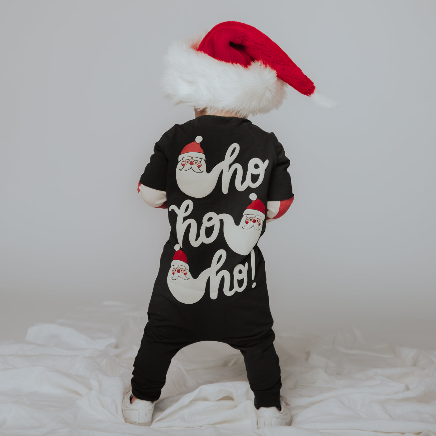 Rag Romper - 'Ho Ho Ho' Holiday Check