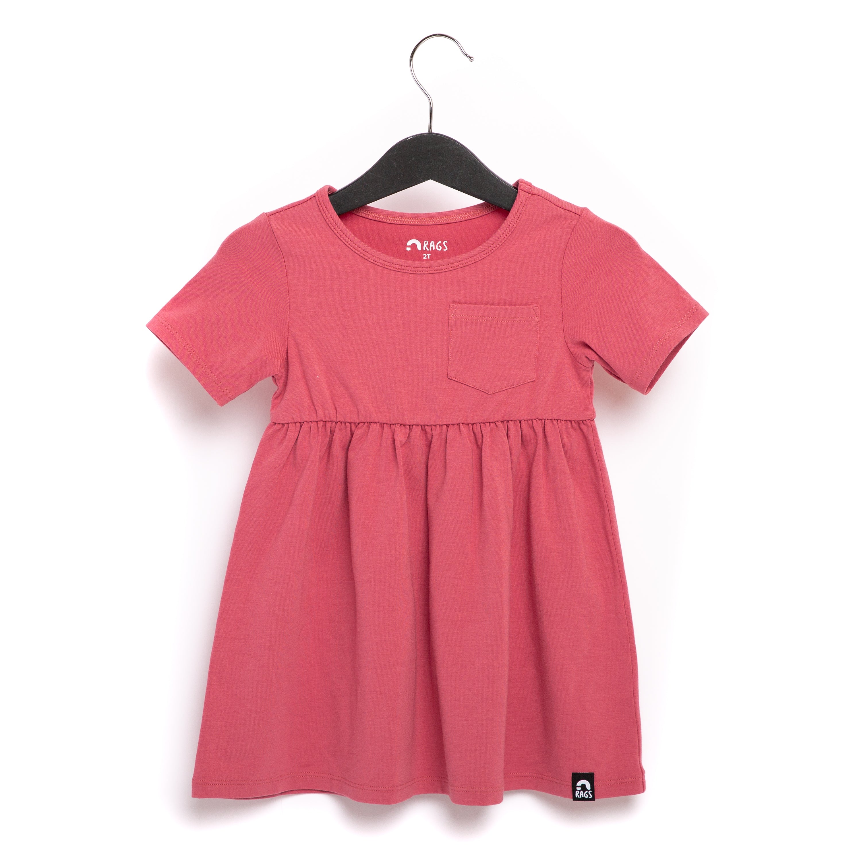 Essentials Short Sleeve with Chest Pocket Dress - 'Rose Pink'