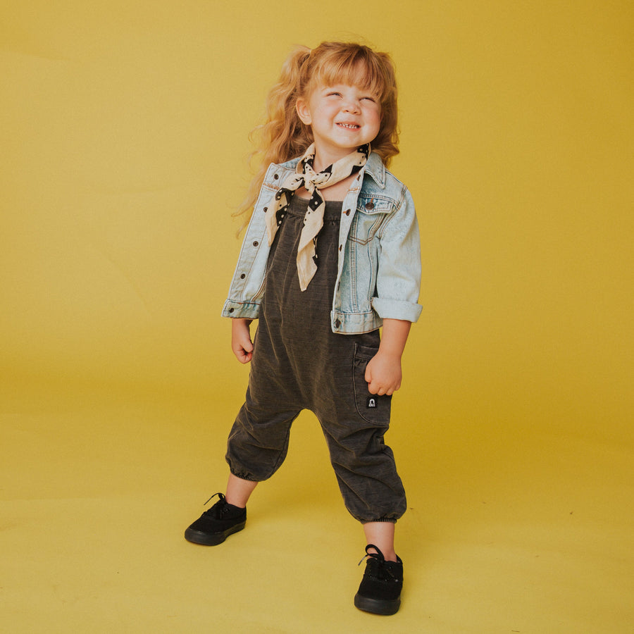 Strappy Jumper - 'Washed Black Denim'