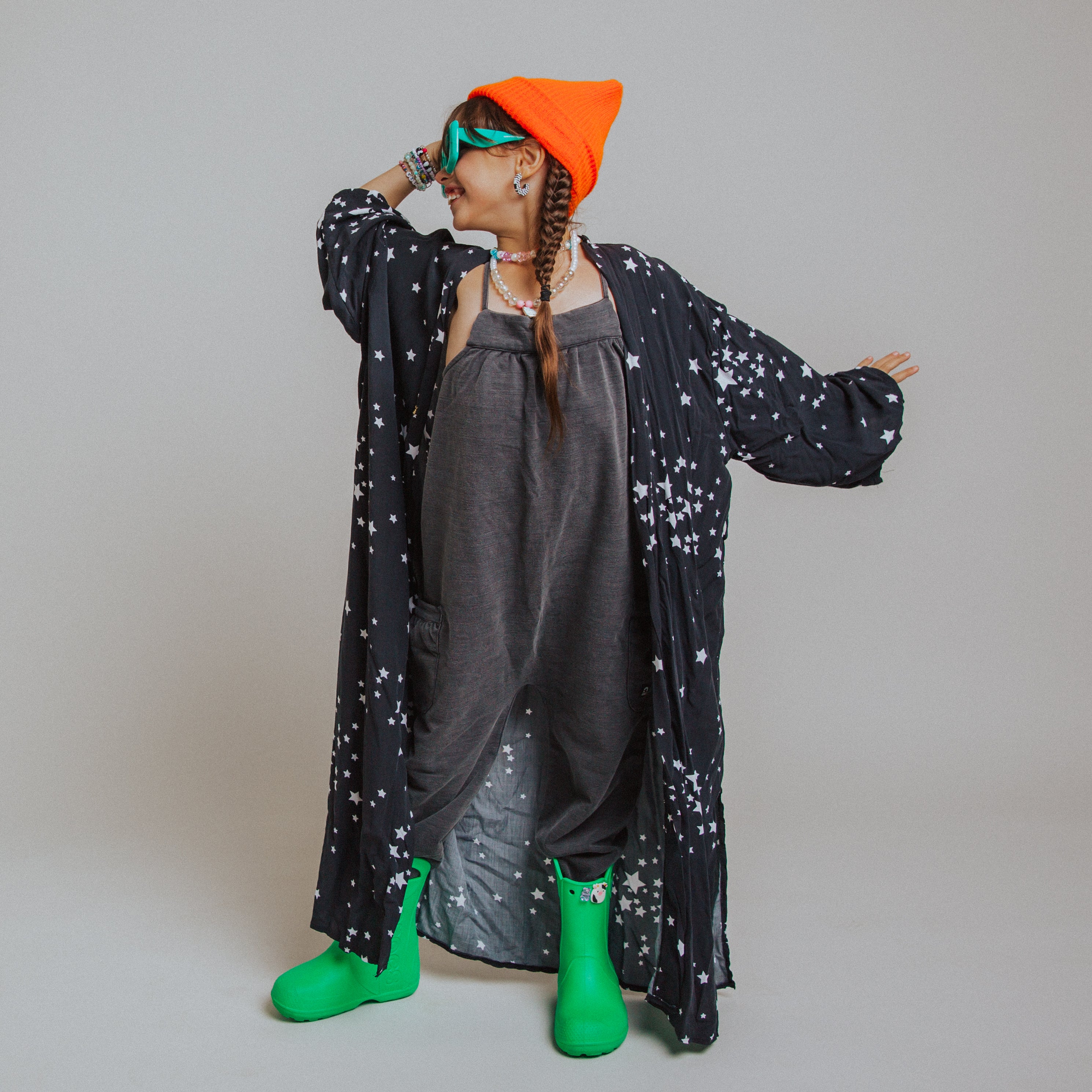 Rags Knit Beanie - 'Neon Orange'