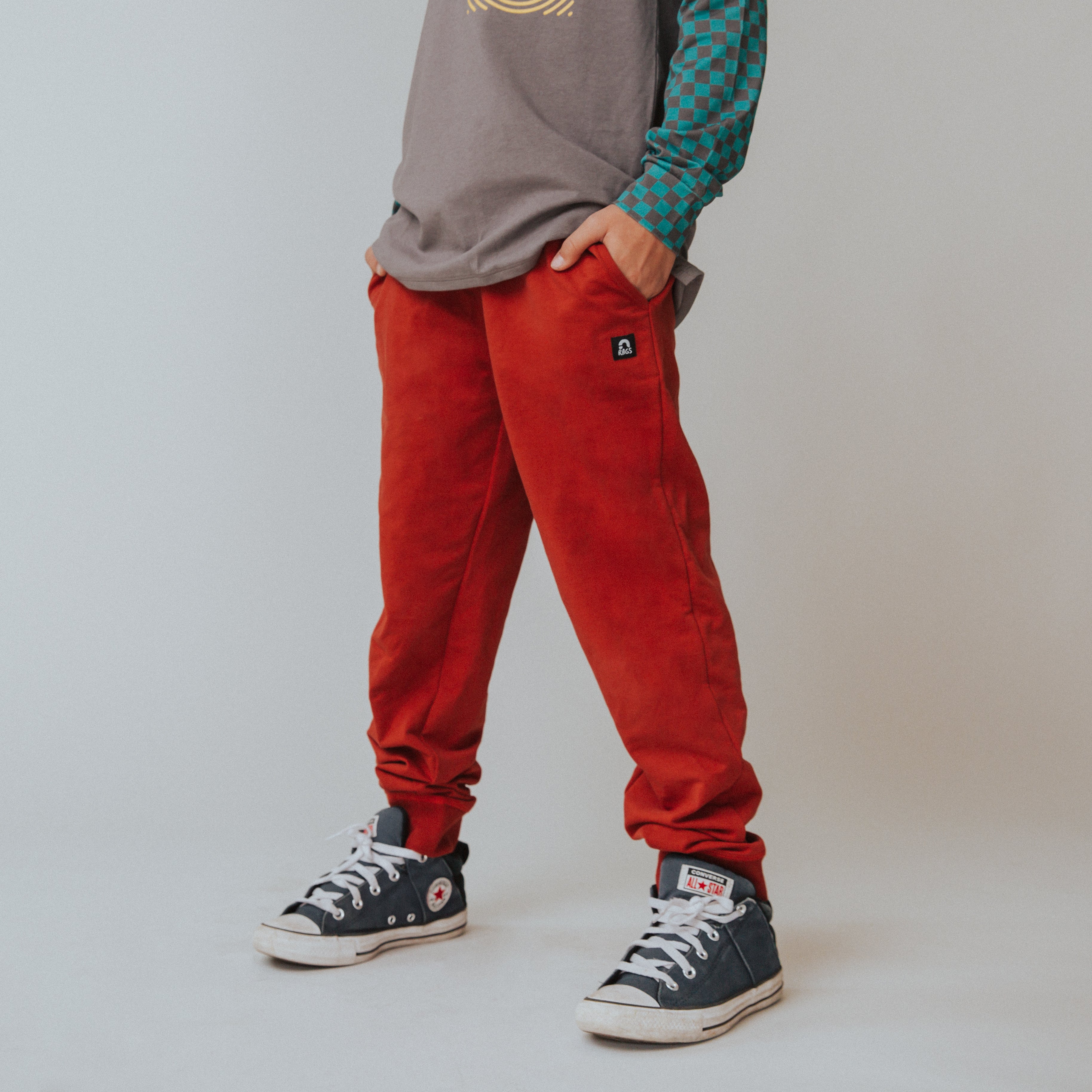 Relaxed Fit Kids Joggers - 'Potters Clay (FINAL SALE)'