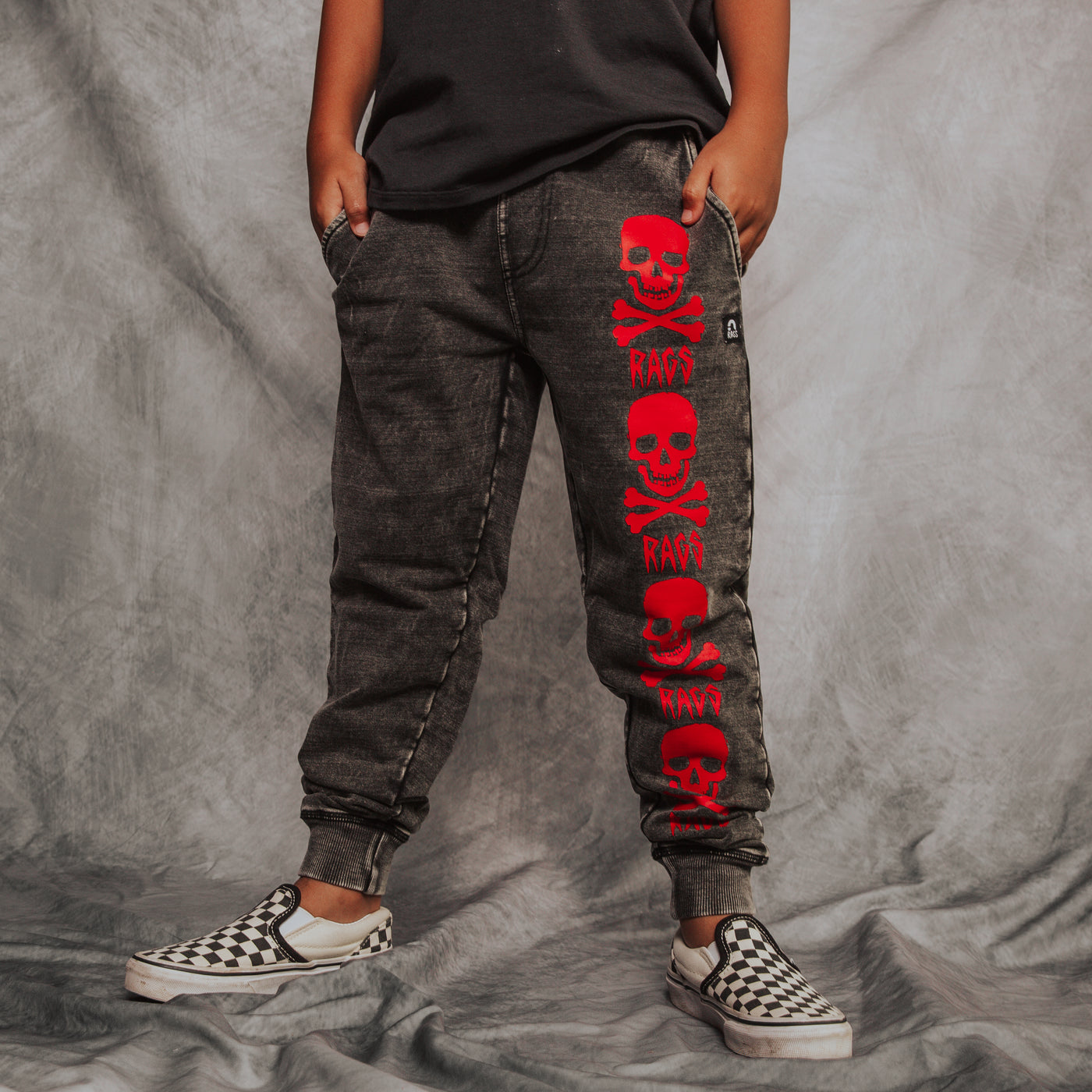 Relaxed Fit Joggers - 'Red Skelly’