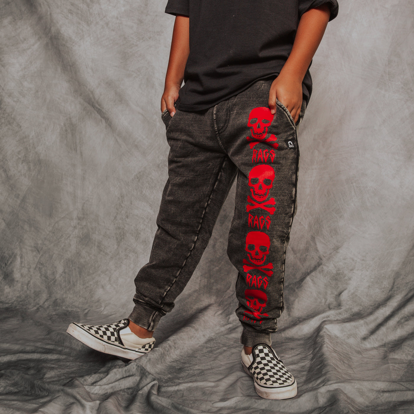 Relaxed Fit Joggers - 'Red Skelly’