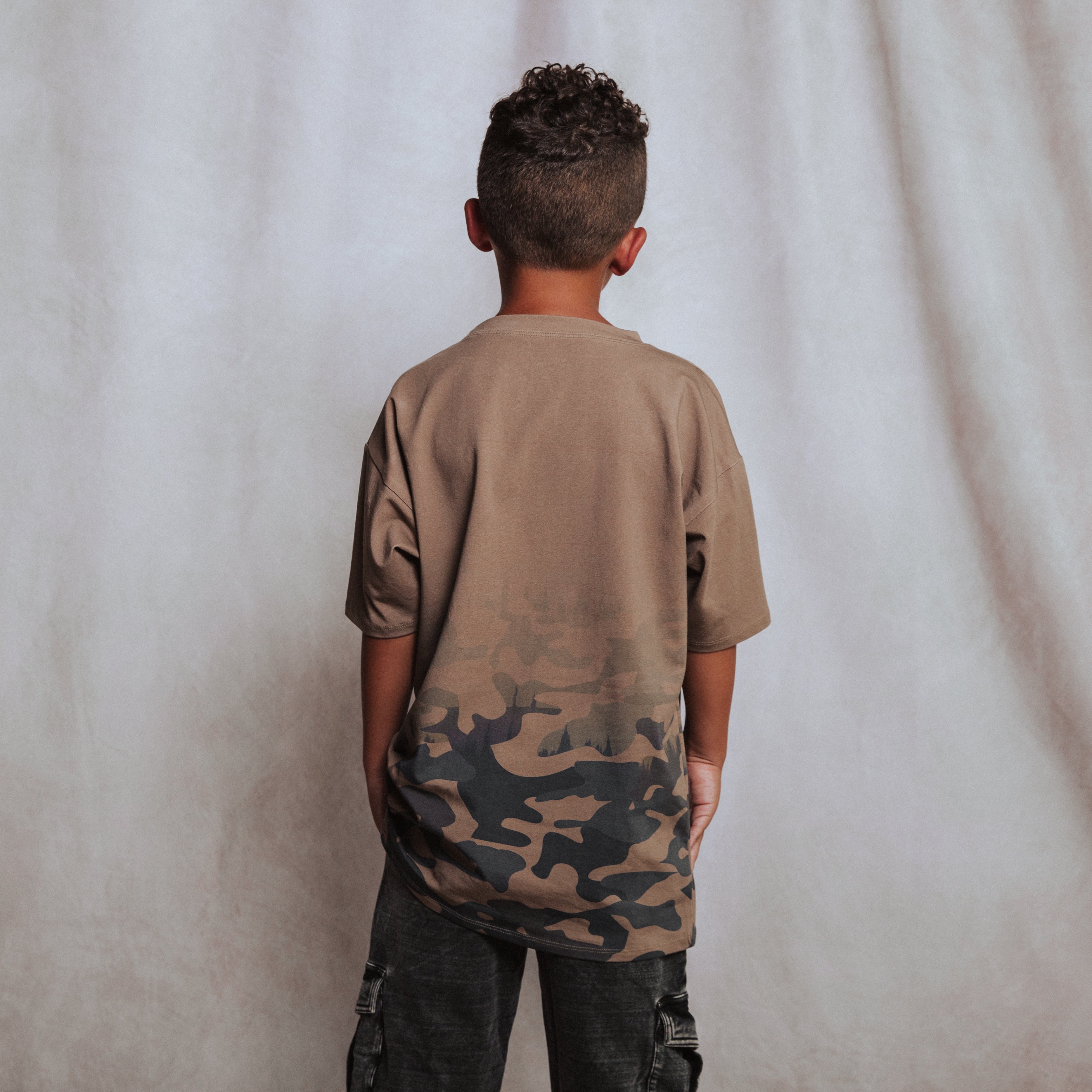 Drop Shoulder Tee - Dip Dye Camo