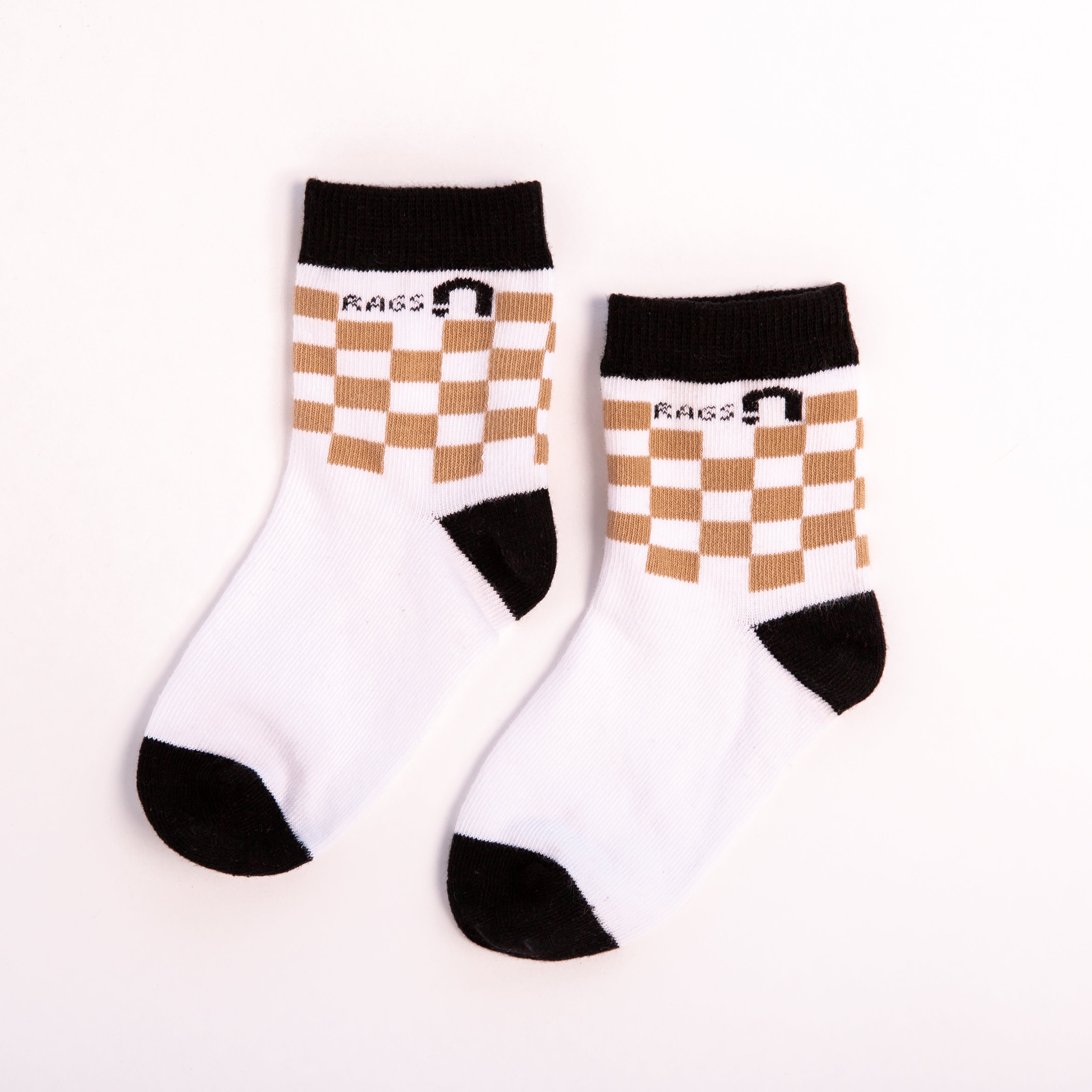 Crew Socks - Camel Check