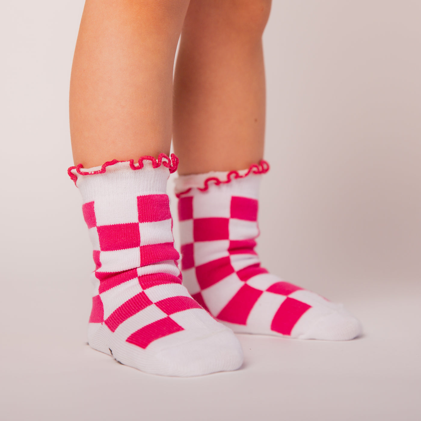 Crew Socks - Pink Check