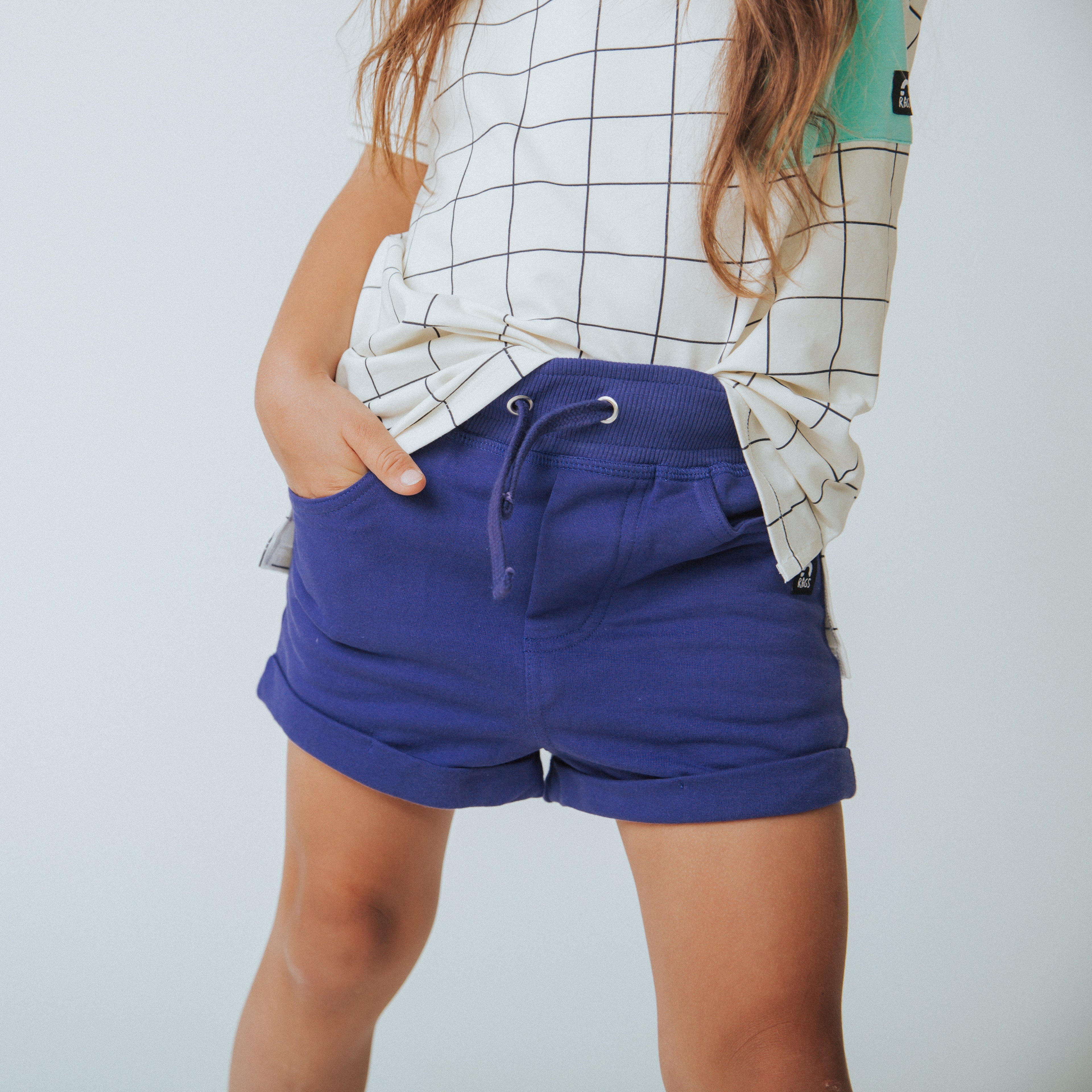 Essentials Shorts with Rolled Hem - 'Blue'