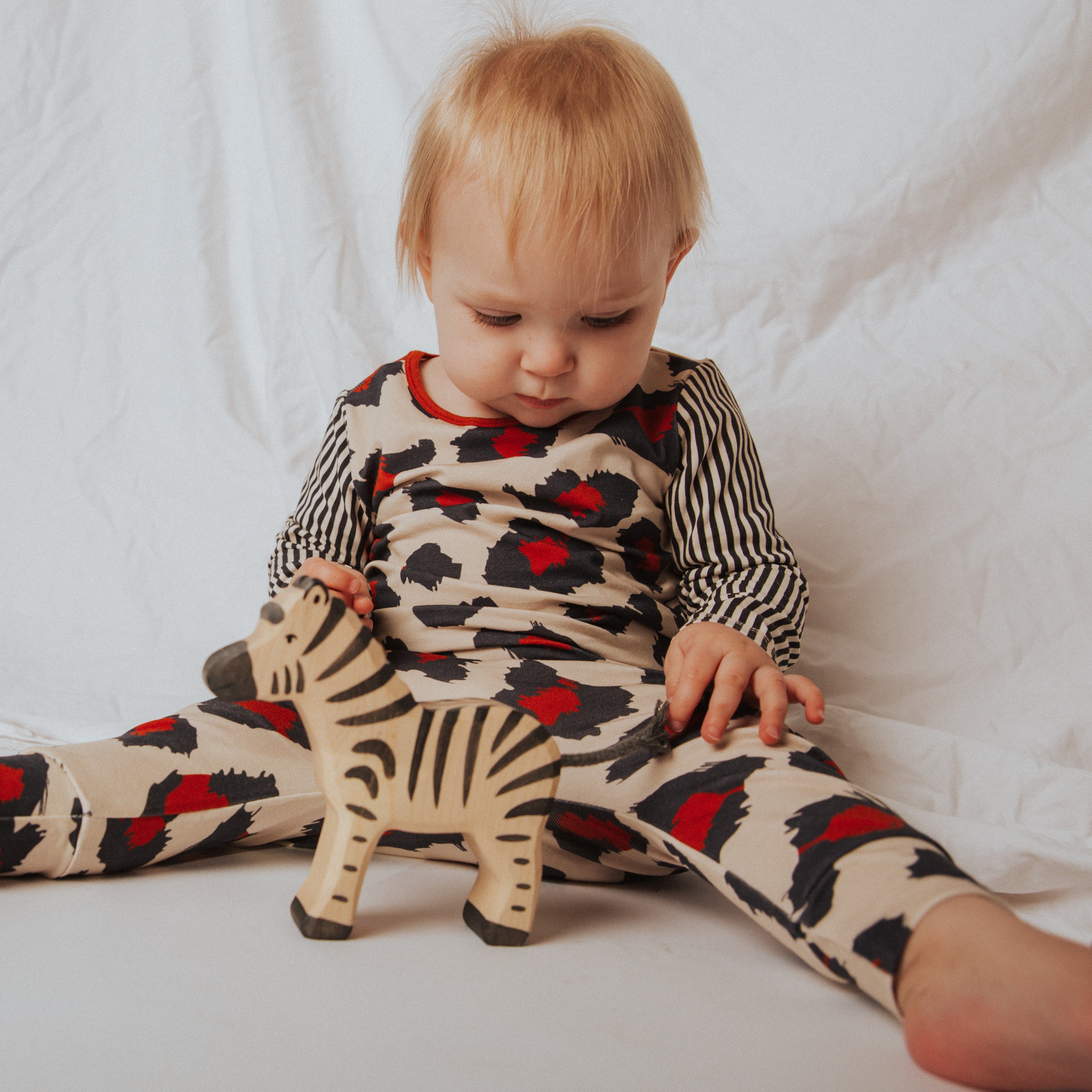 Infant Peekabooty™ Rag Romper - 'Big Leopard' - Natural