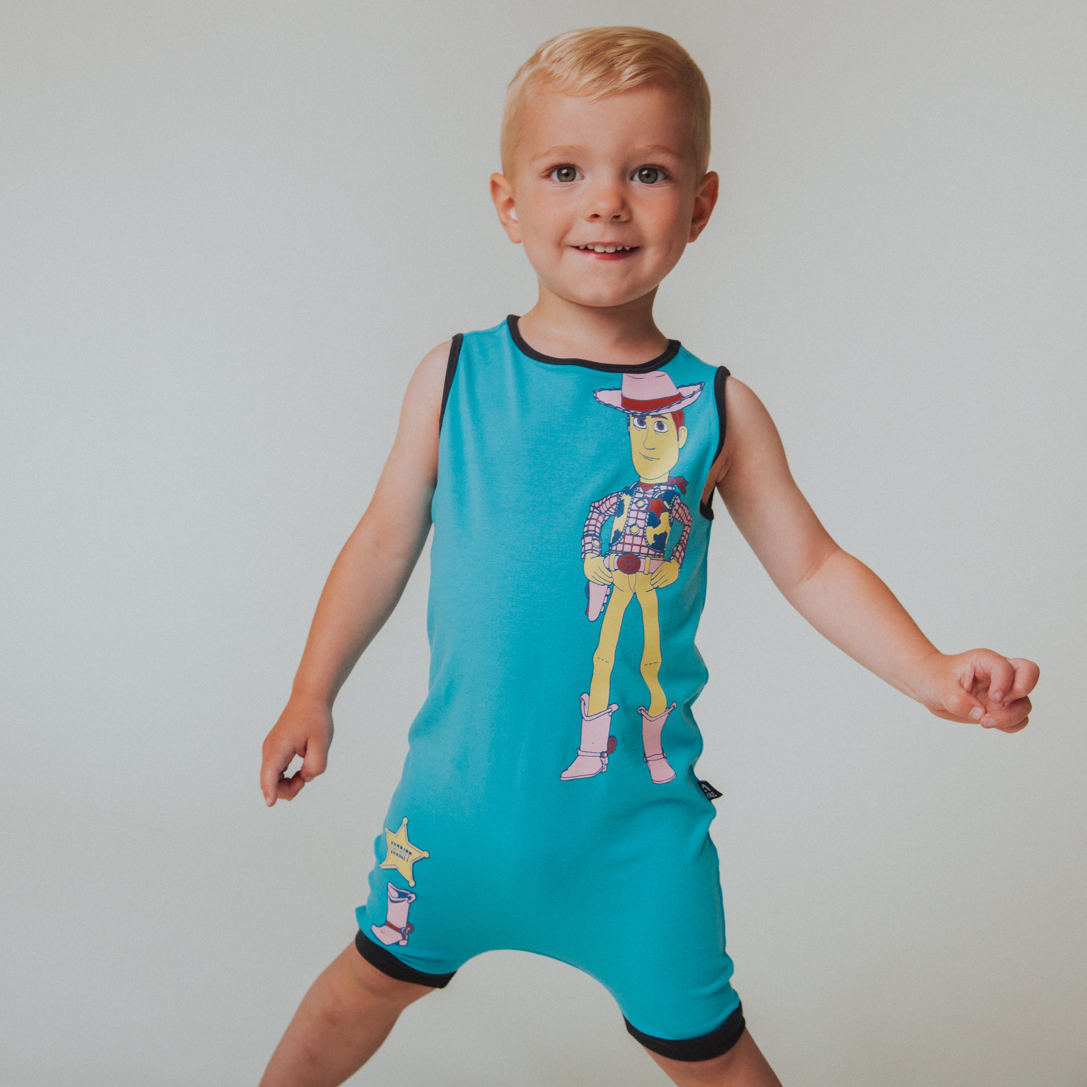 Tank Short Rag Romper - 'Toy Story Woody (FINAL SALE)' - Disney Pixar Collection from RAGS