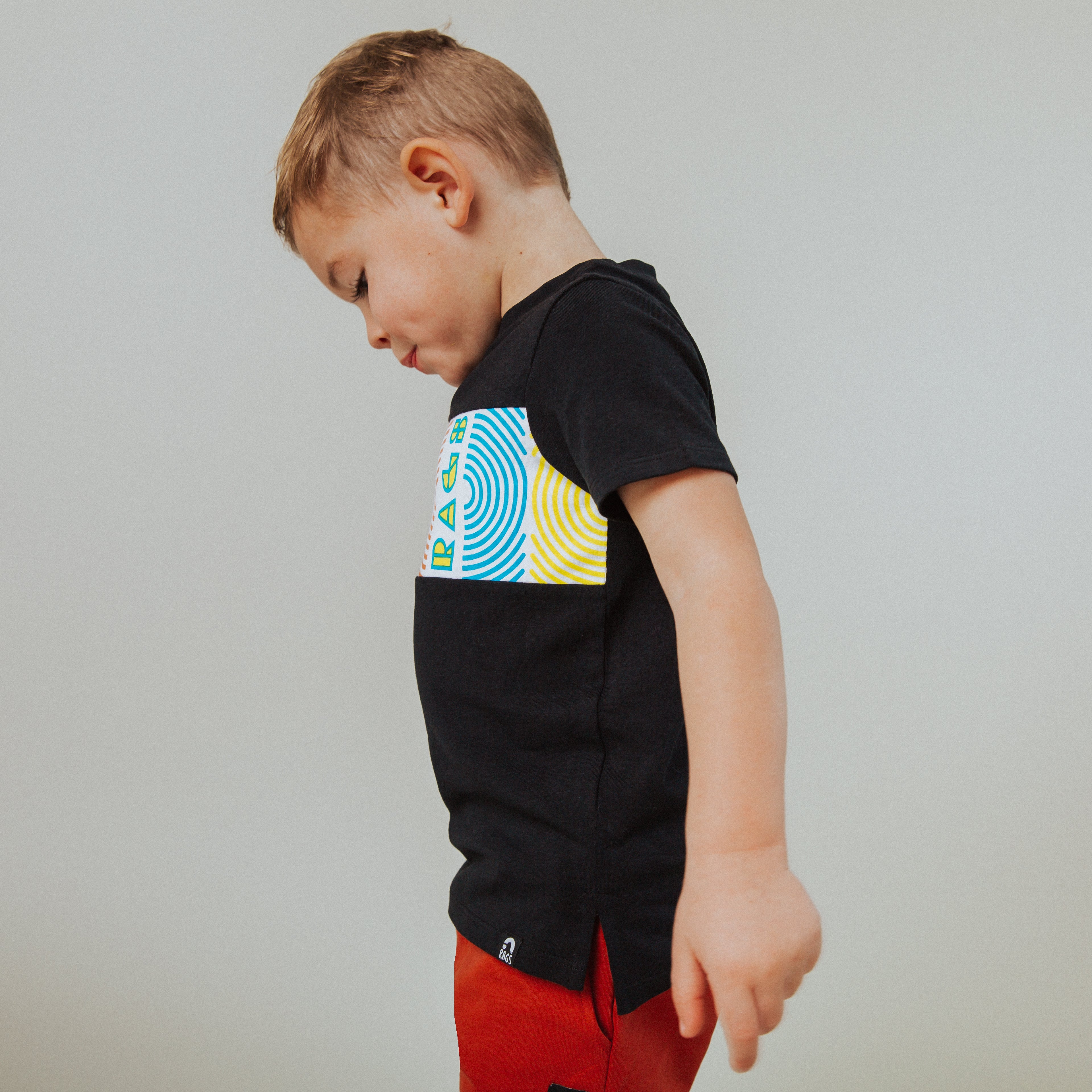 Short Sleeve Kids Tee - 'Neon Geometric'