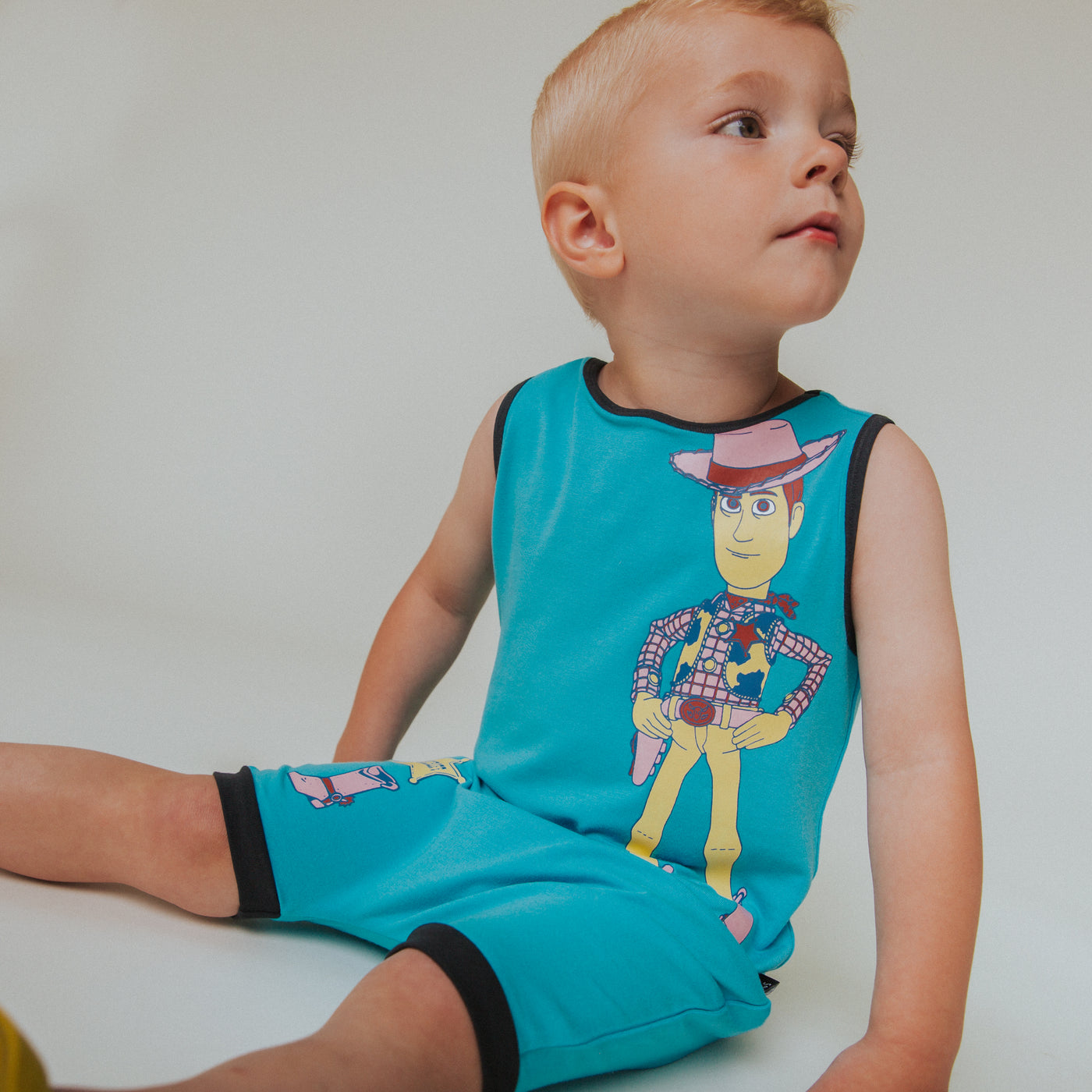 Tank Short Rag Romper - 'Toy Story Woody (FINAL SALE)' - Disney Pixar Collection from RAGS