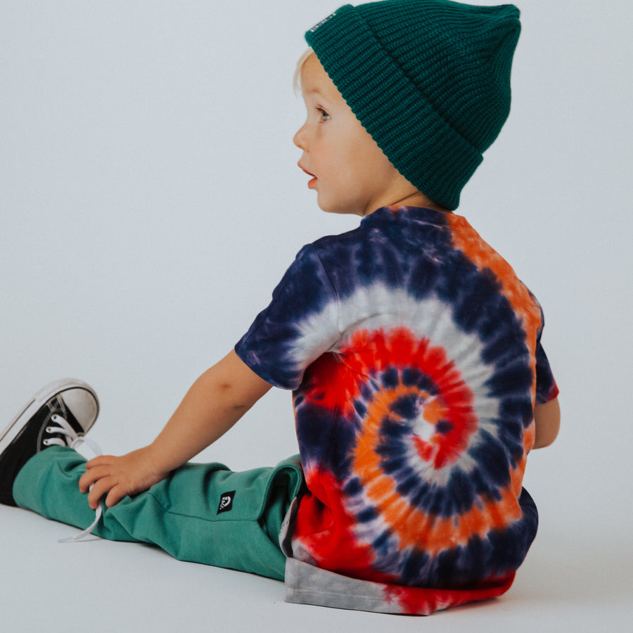 Short Sleeve Kids Tee - Retro Tie Dye