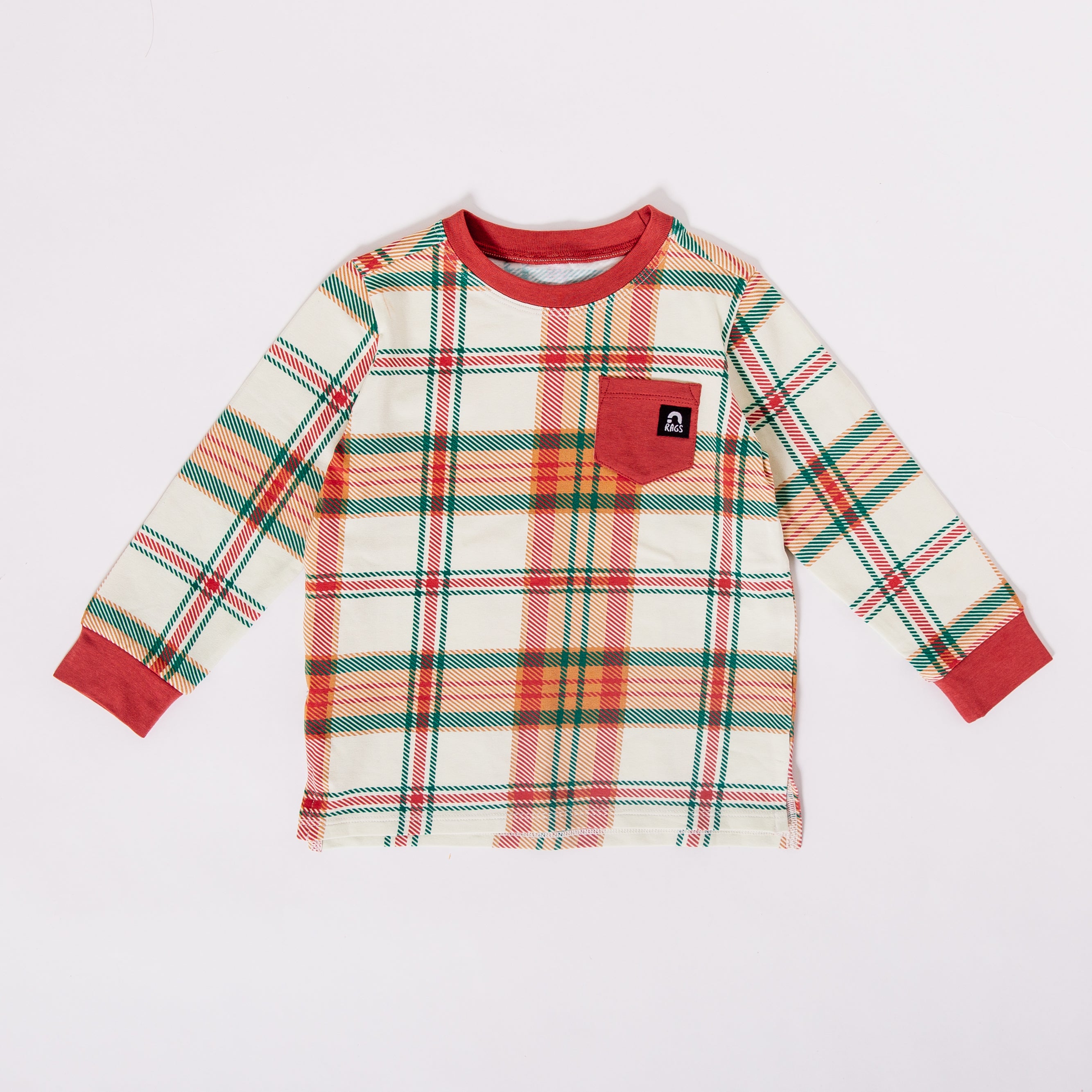 Long Sleeve Tee - Holiday Plaid