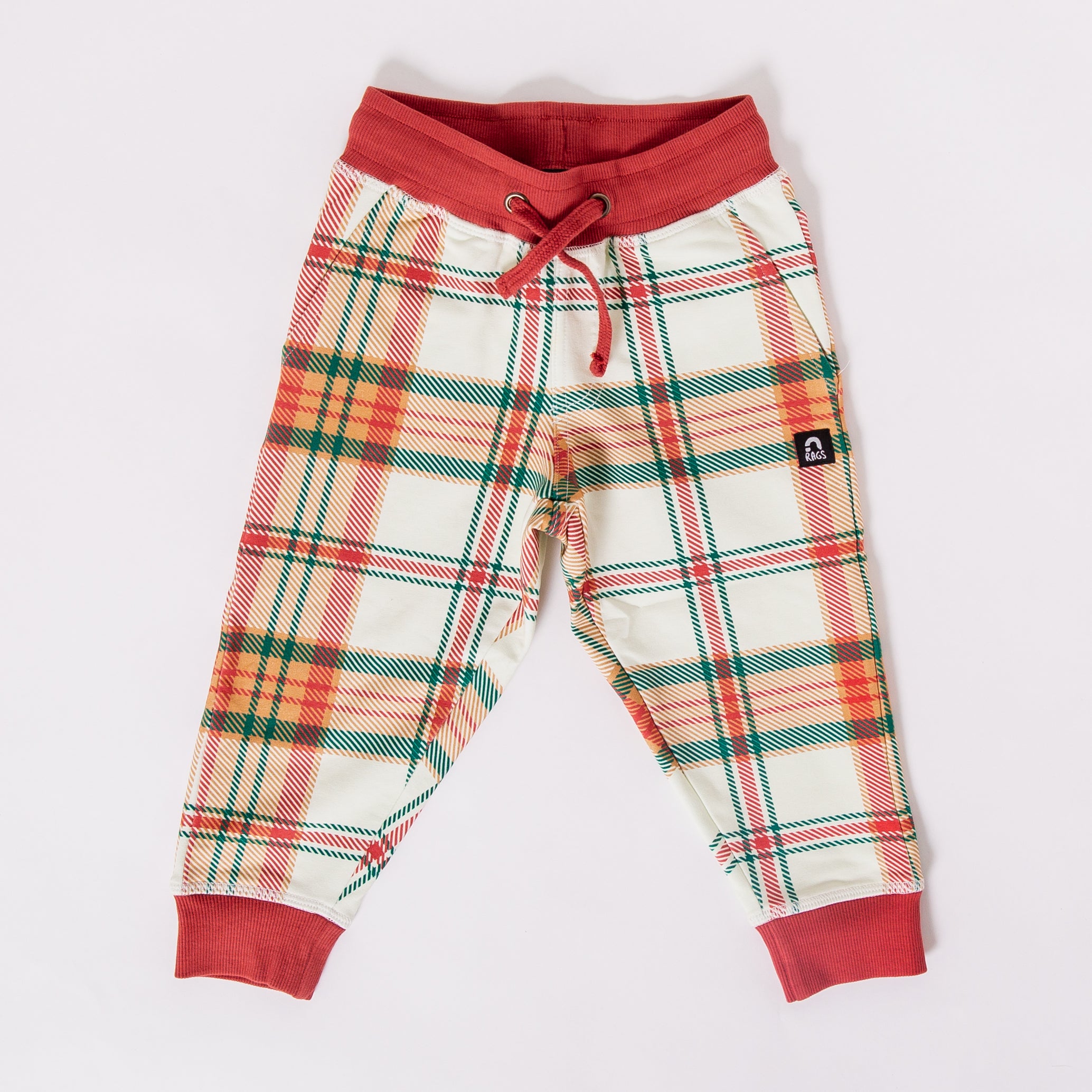 Relaxed Fit Joggers - Holiday Plaid