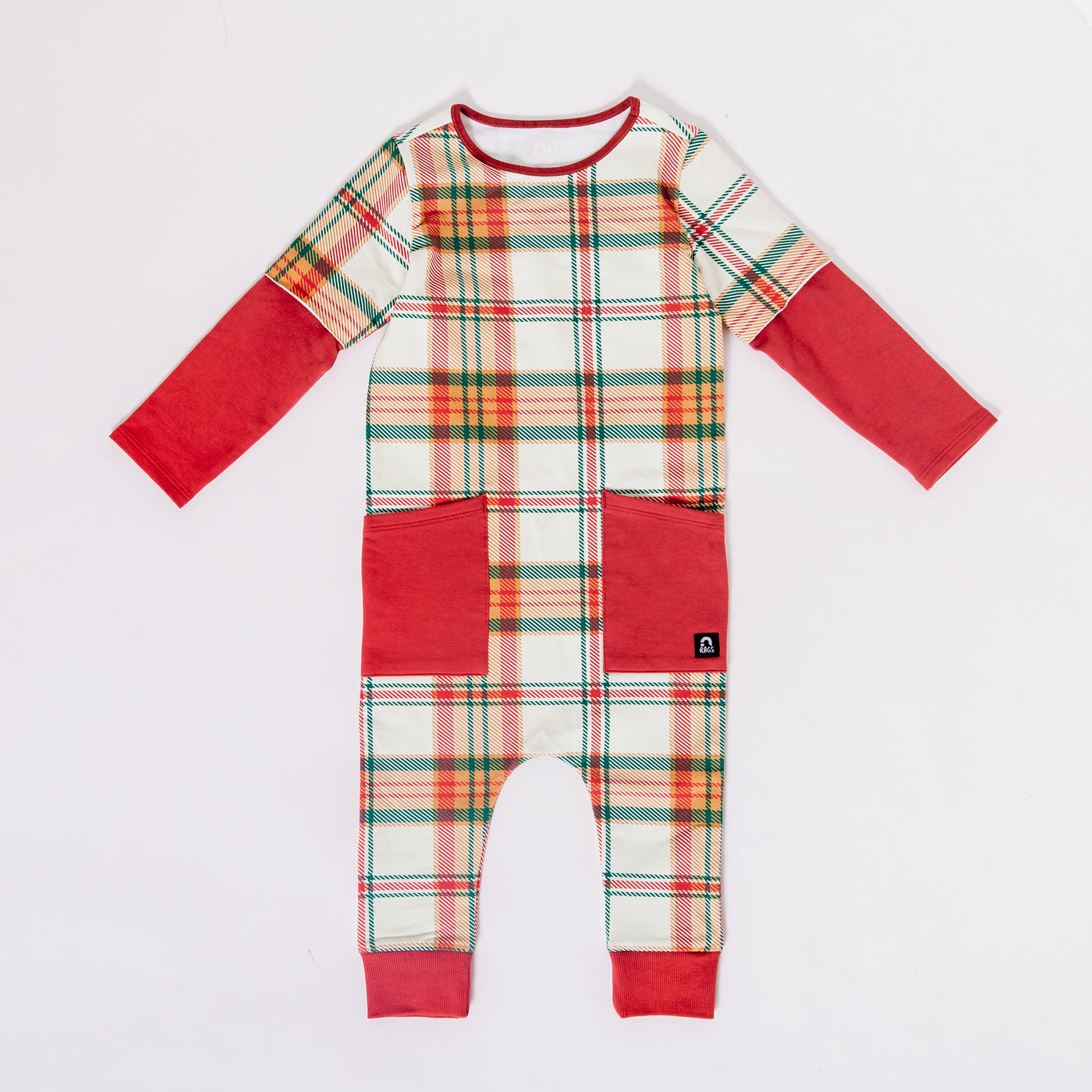 Rag Romper - Holiday Plaid