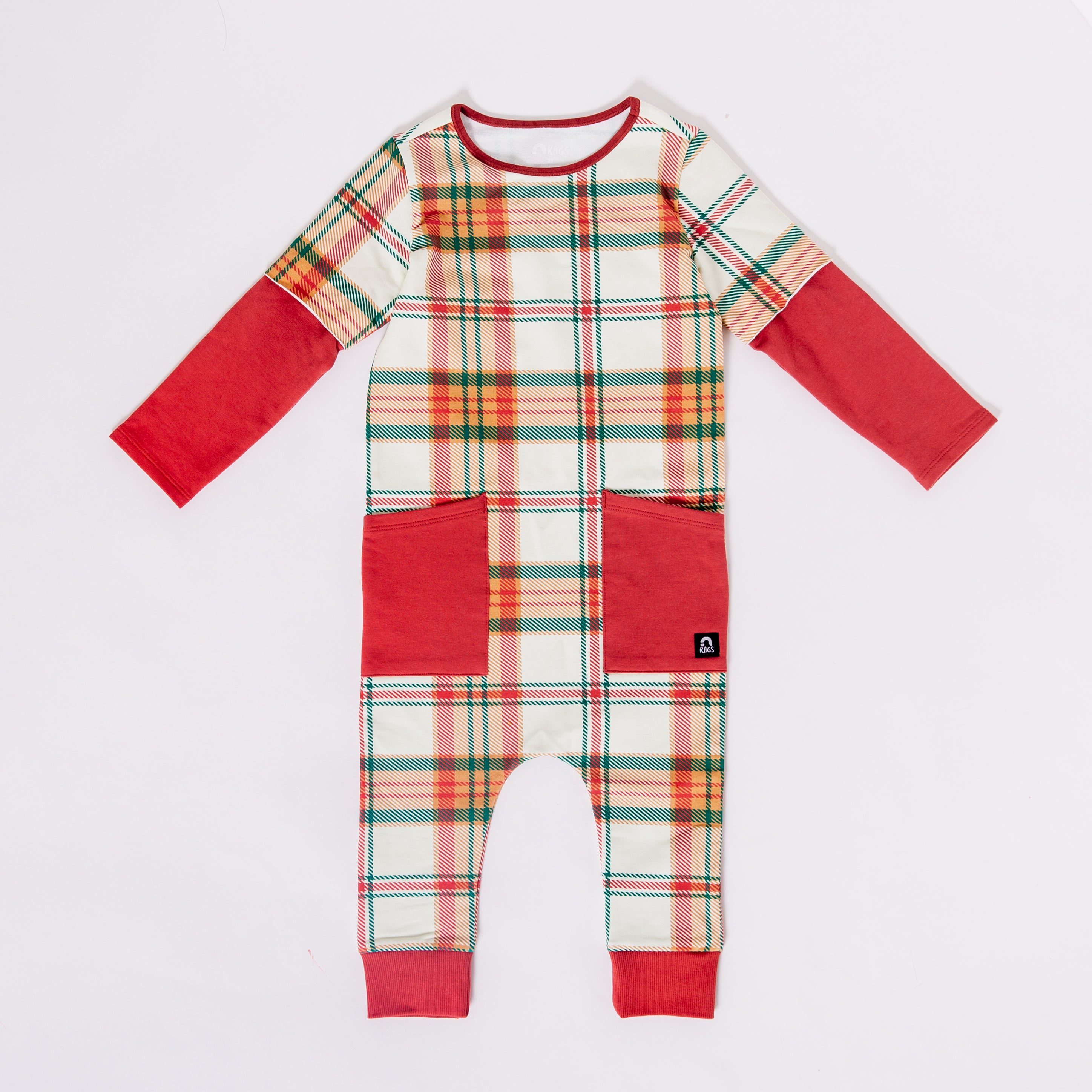 Rag Romper - Holiday Plaid