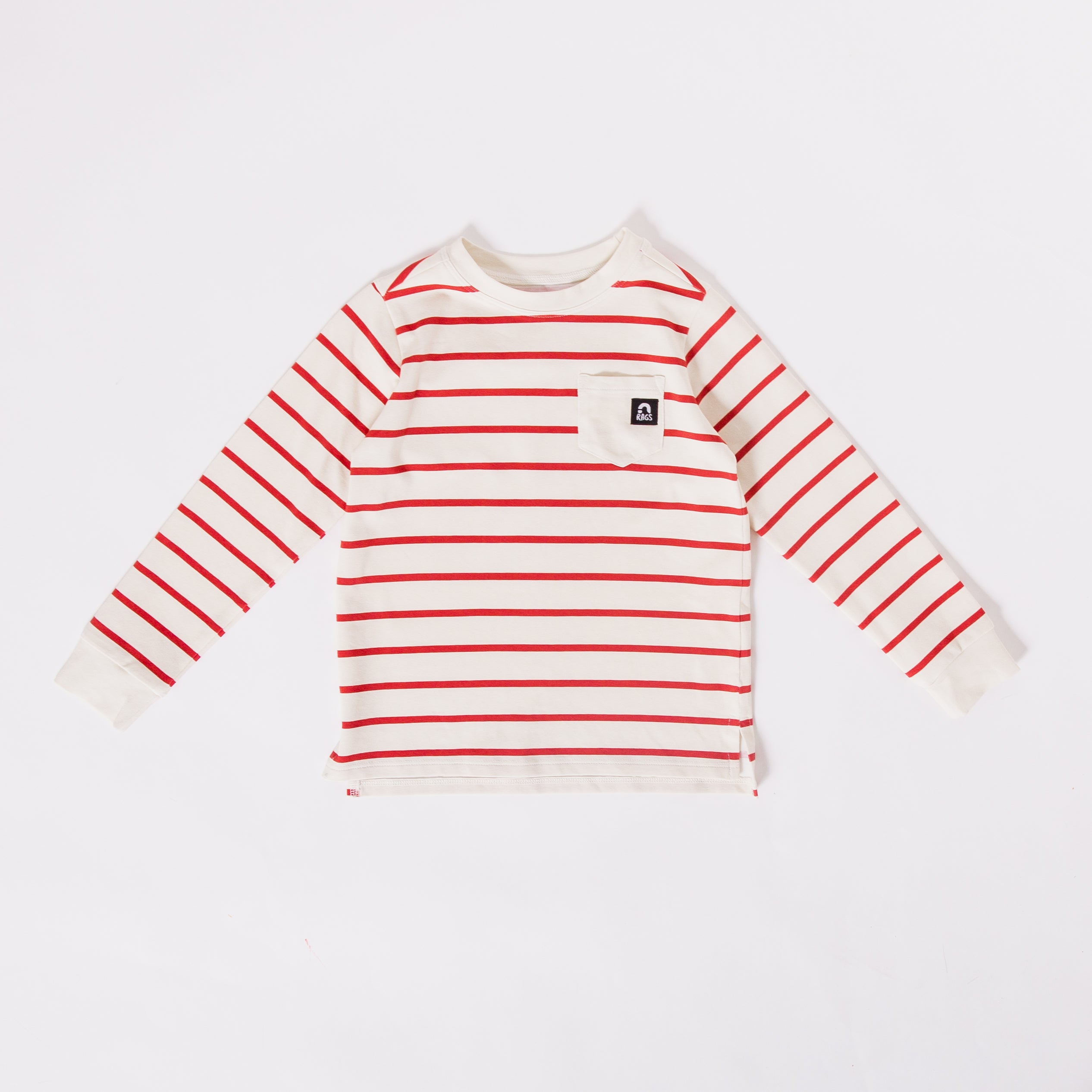 Essentials Long Sleeve Tee - Holiday Red and White Stripe