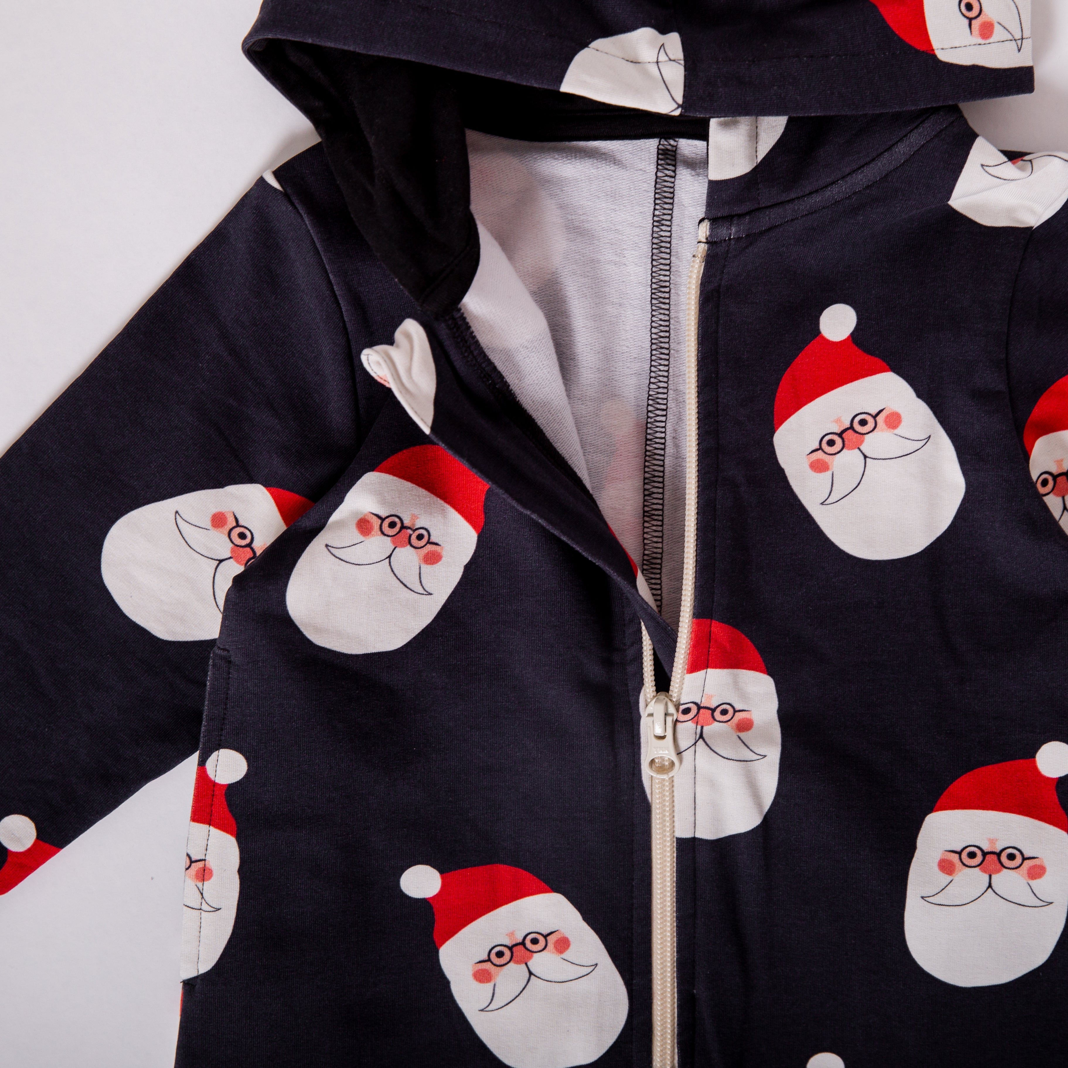 Zip Jumpsuit - Santa Print