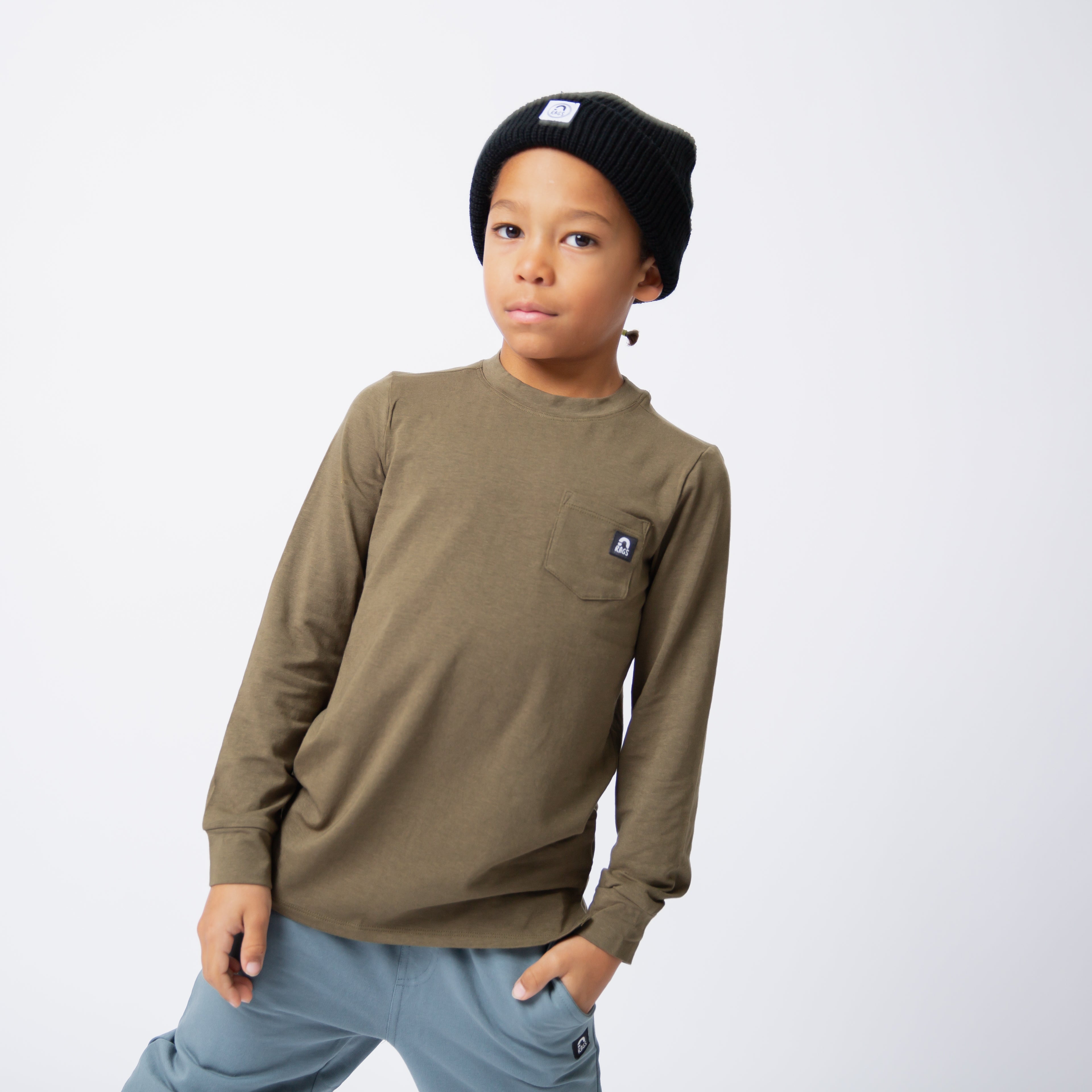 Essentials Long Sleeve Tee - Olive
