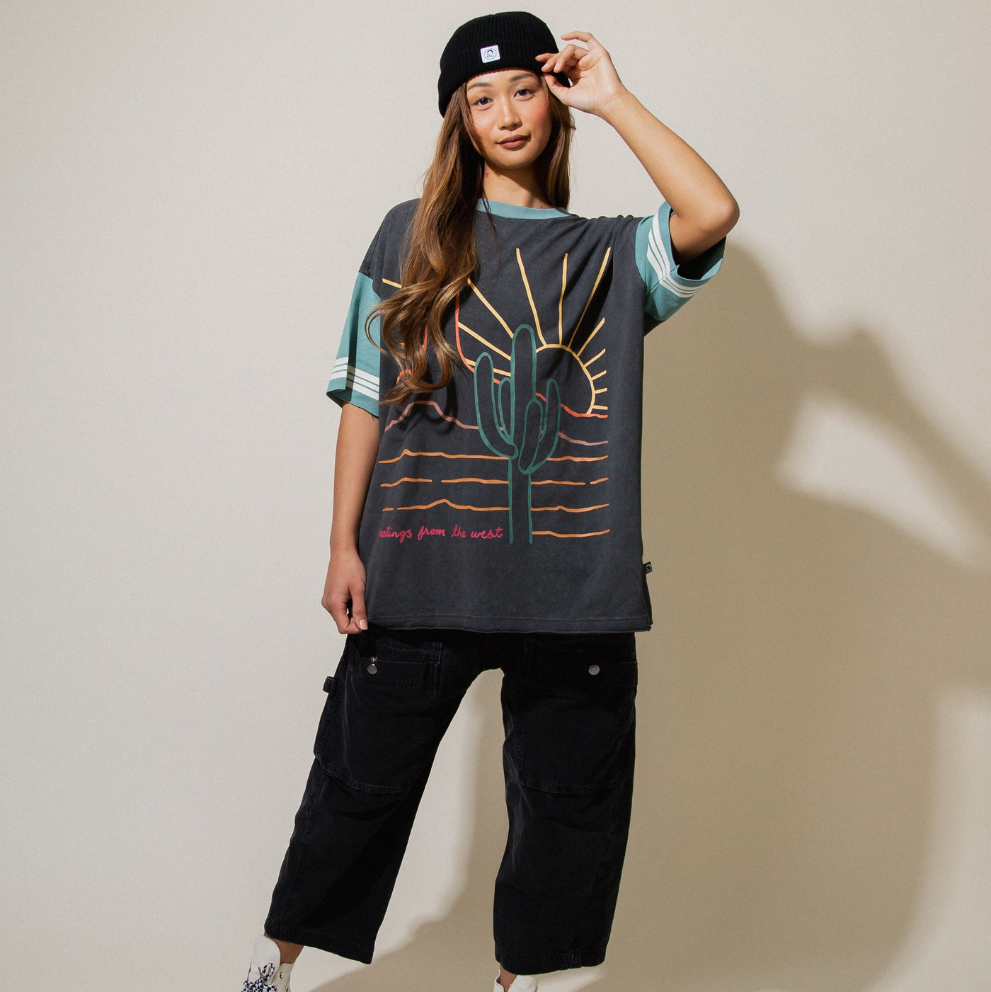 Adult Unisex Boyfriend Tee - Desert Cactus