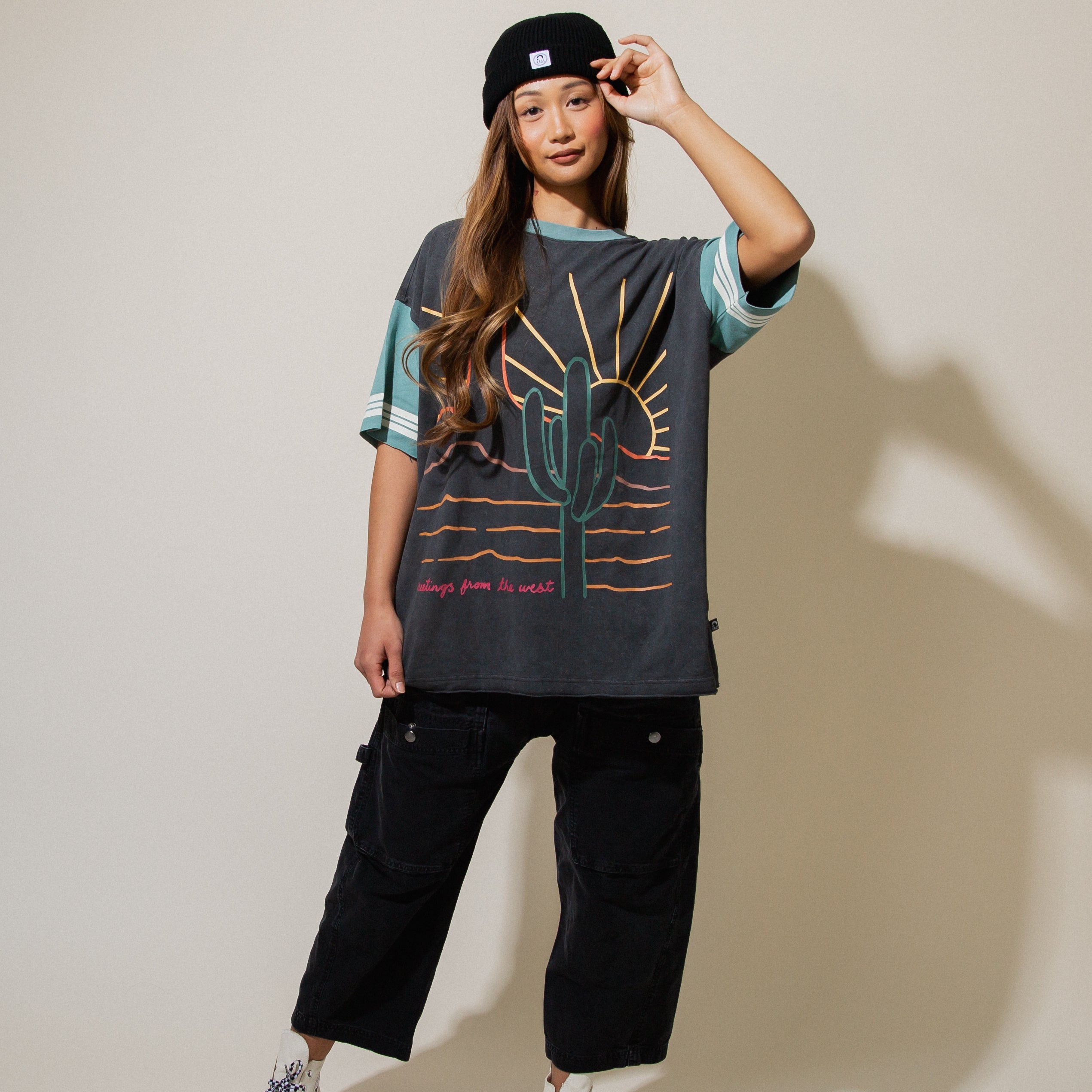 Adult Unisex Boyfriend Tee - Desert Cactus