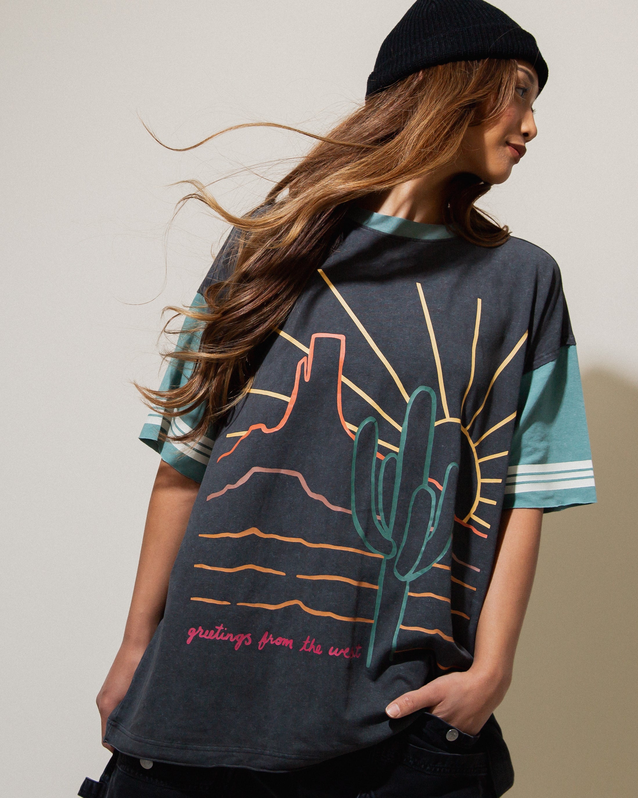 Adult Unisex Boyfriend Tee - Desert Cactus