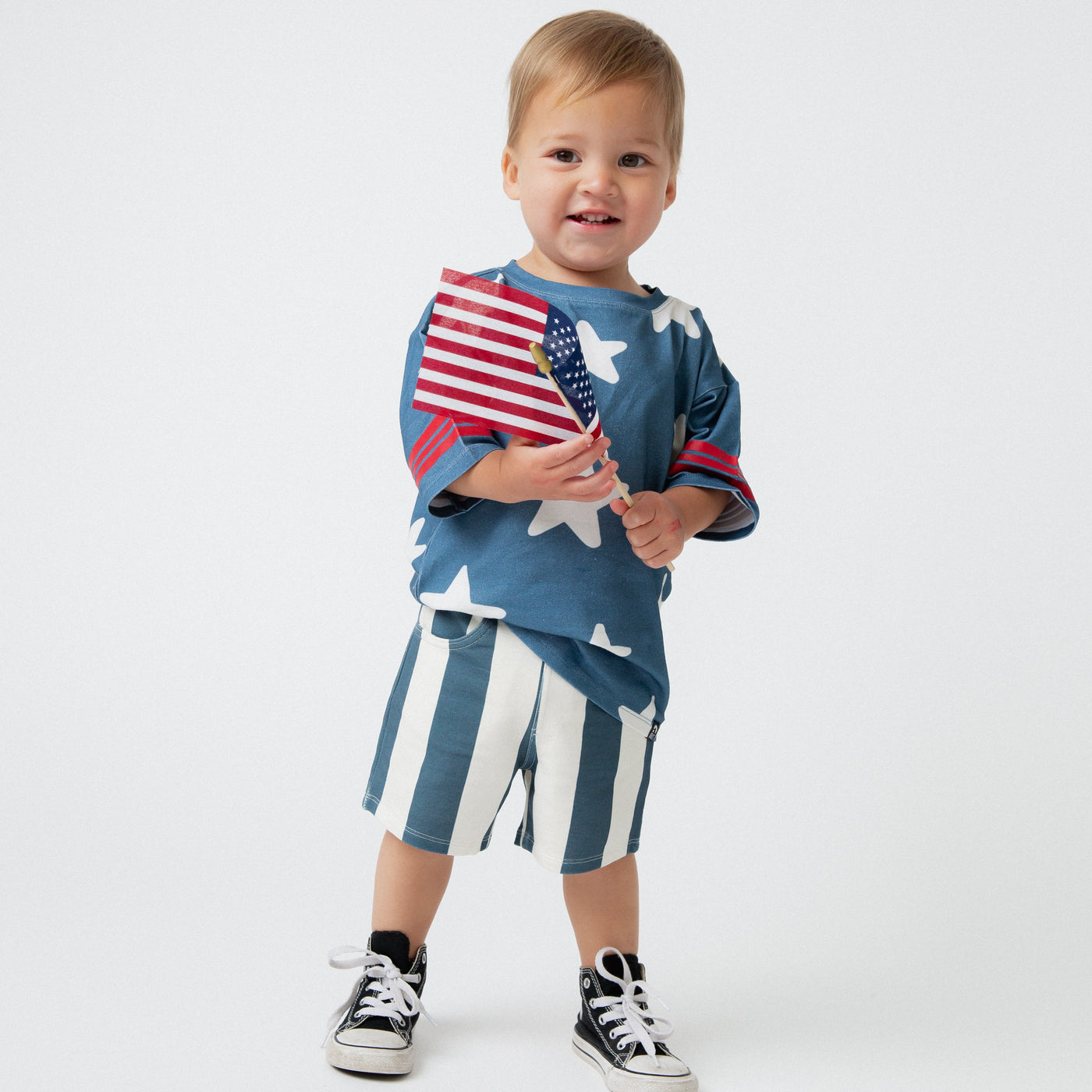 Kids Shorts - Blue Stripe