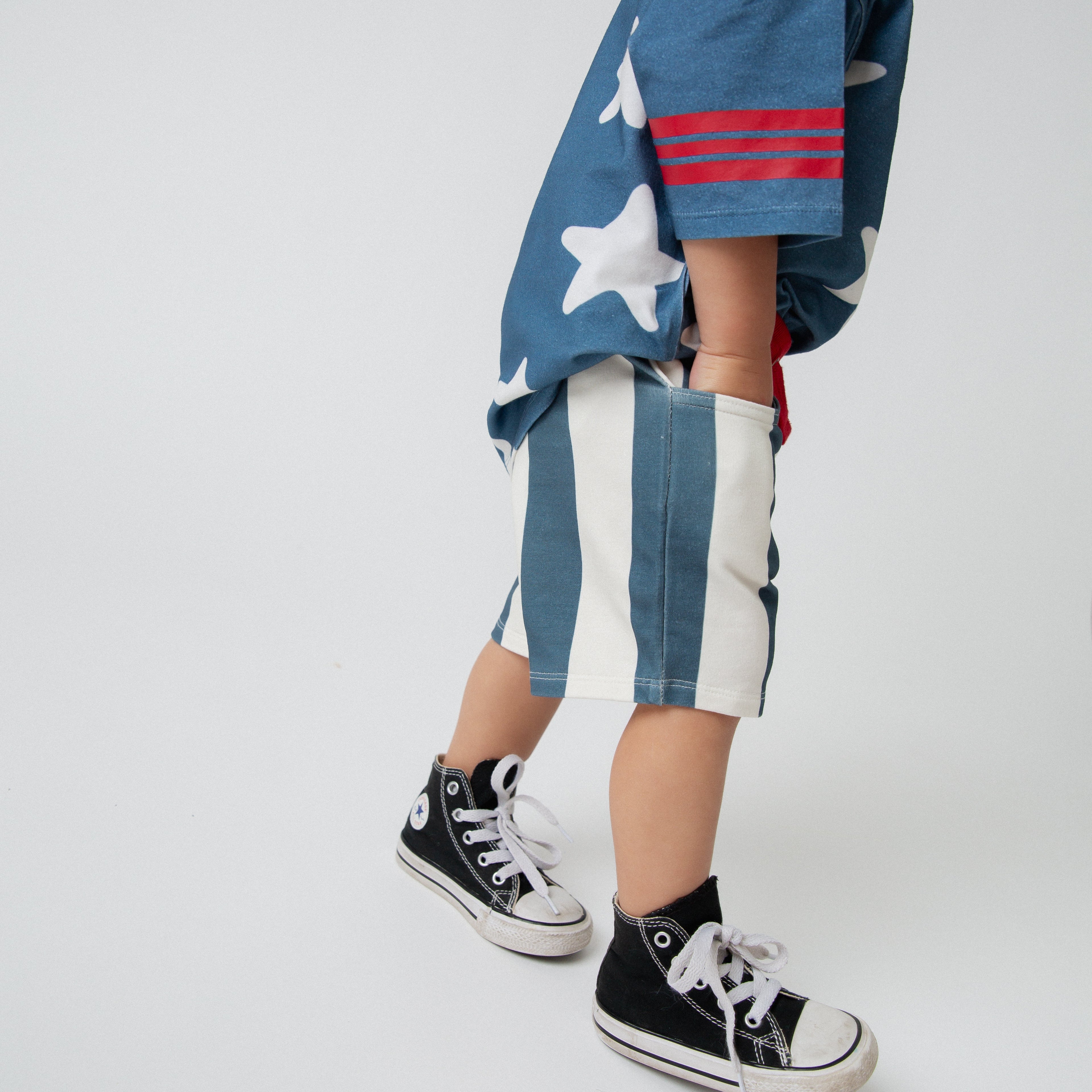 Kids Shorts - Blue Stripe