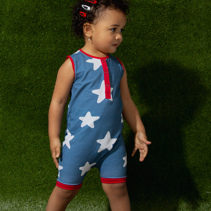 Rag Romper - Big Stars