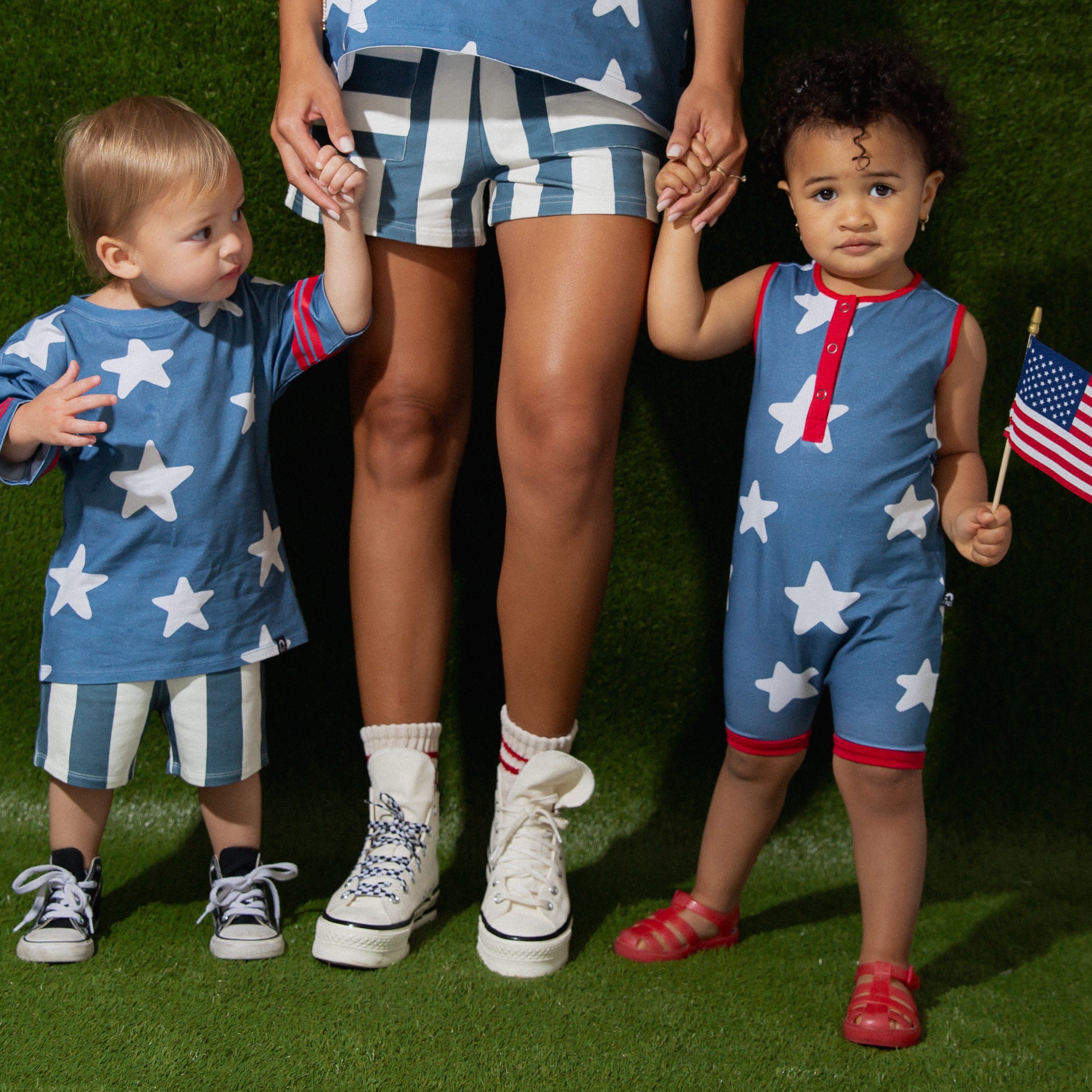 Adult Shorts - Blue Stripe