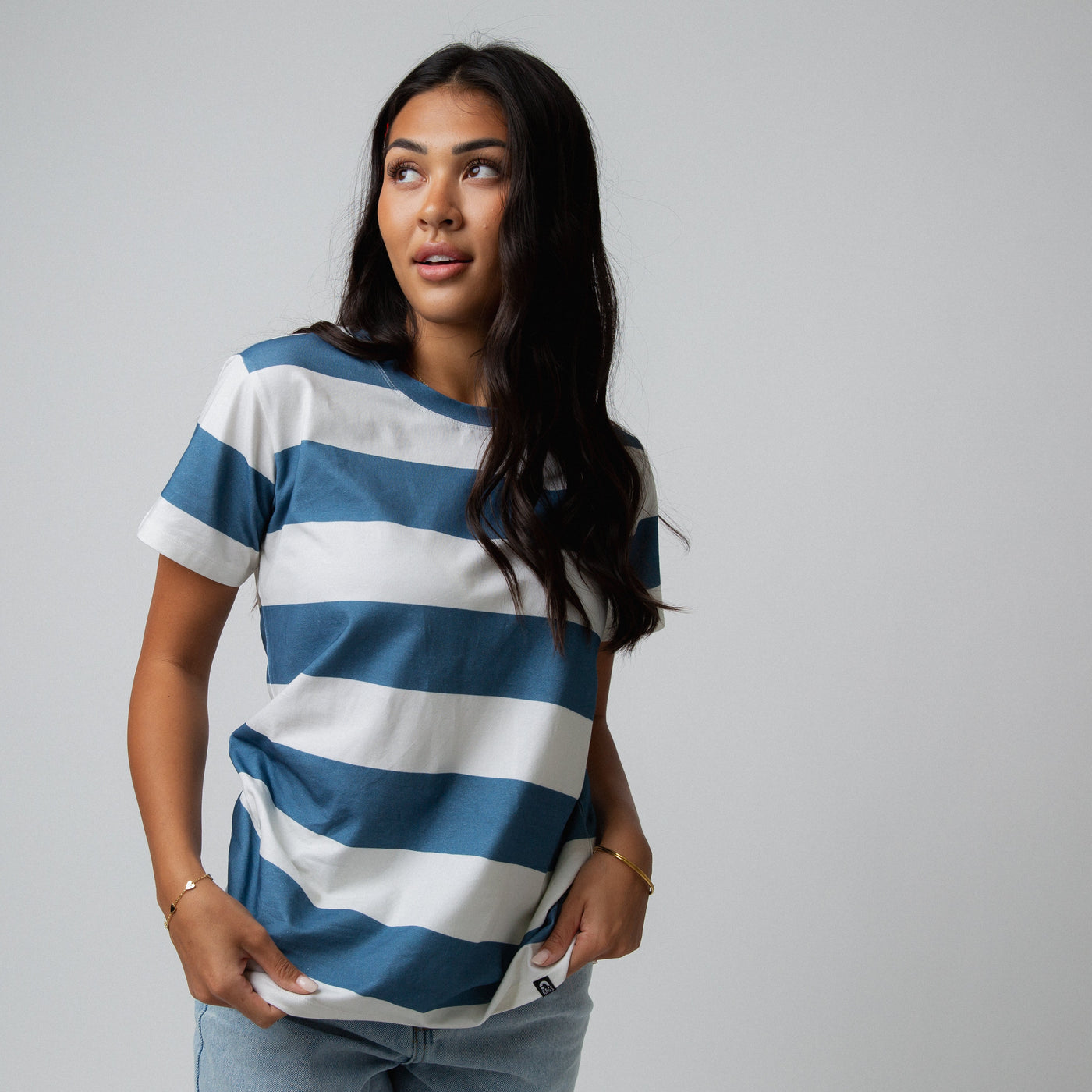 Adult Unisex Tee - Blue Stripe