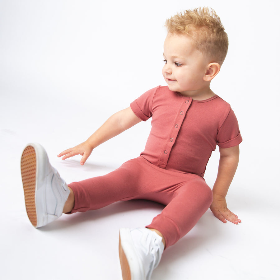 Essentials Rag Romper - Faded Rose