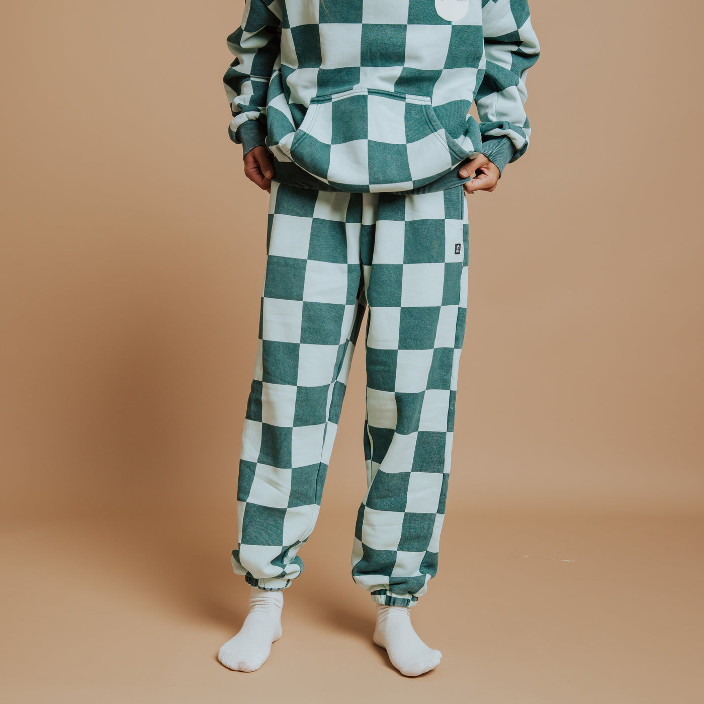 Adult Unisex Joggers - Ho Ho Ho Green Check