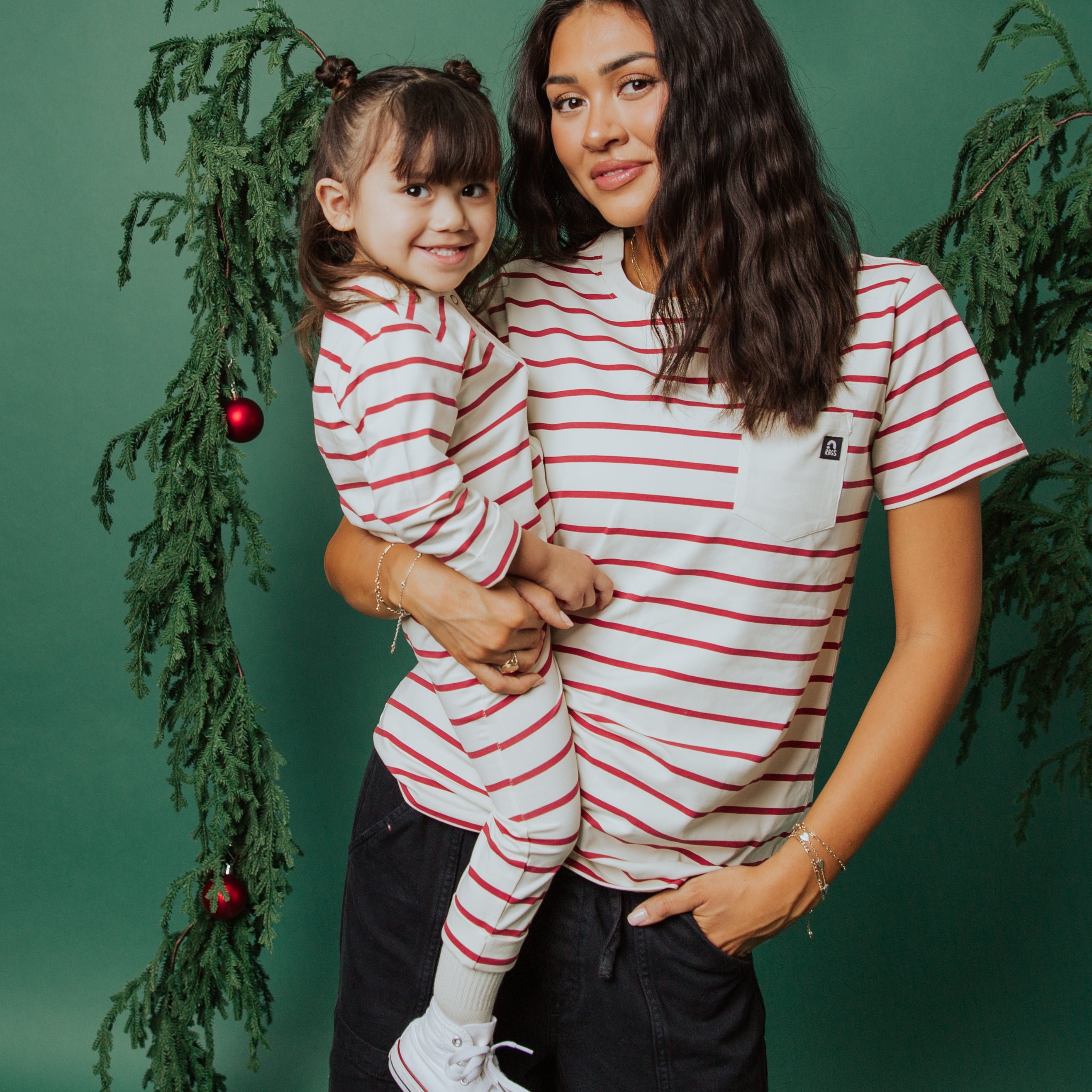 Essentials Rag Romper - Holiday Red and White Stripe