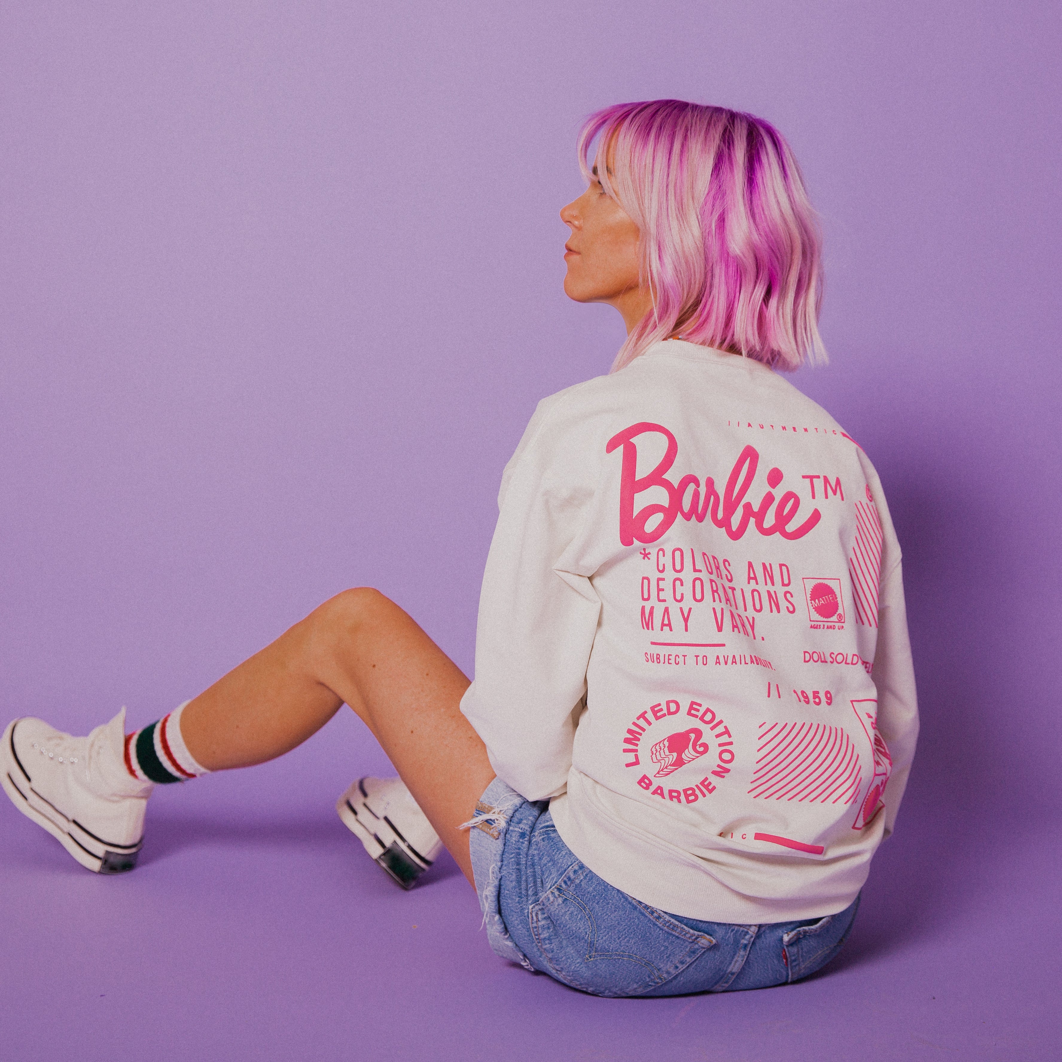 Adult Unisex Sweatshirt Boxy Fit - Barbie - Mattel Barbie Collection by RAGS
